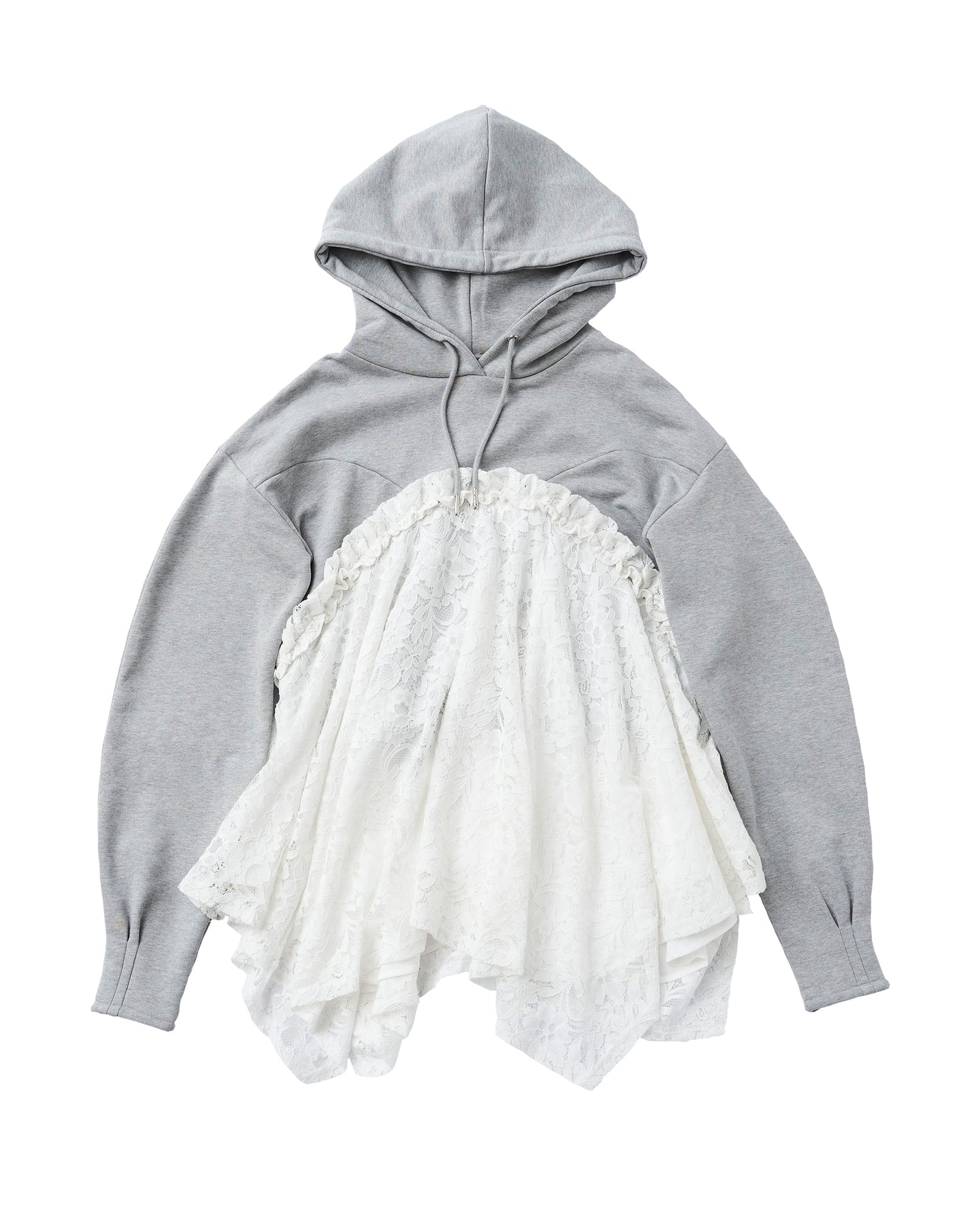 Lace docking hoodie (Gray) – POPPY