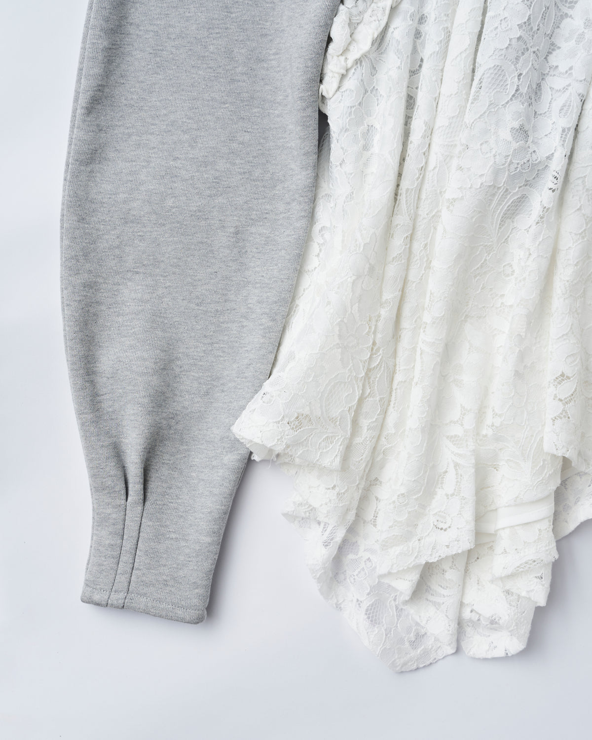 Lace docking hoodie (Gray)