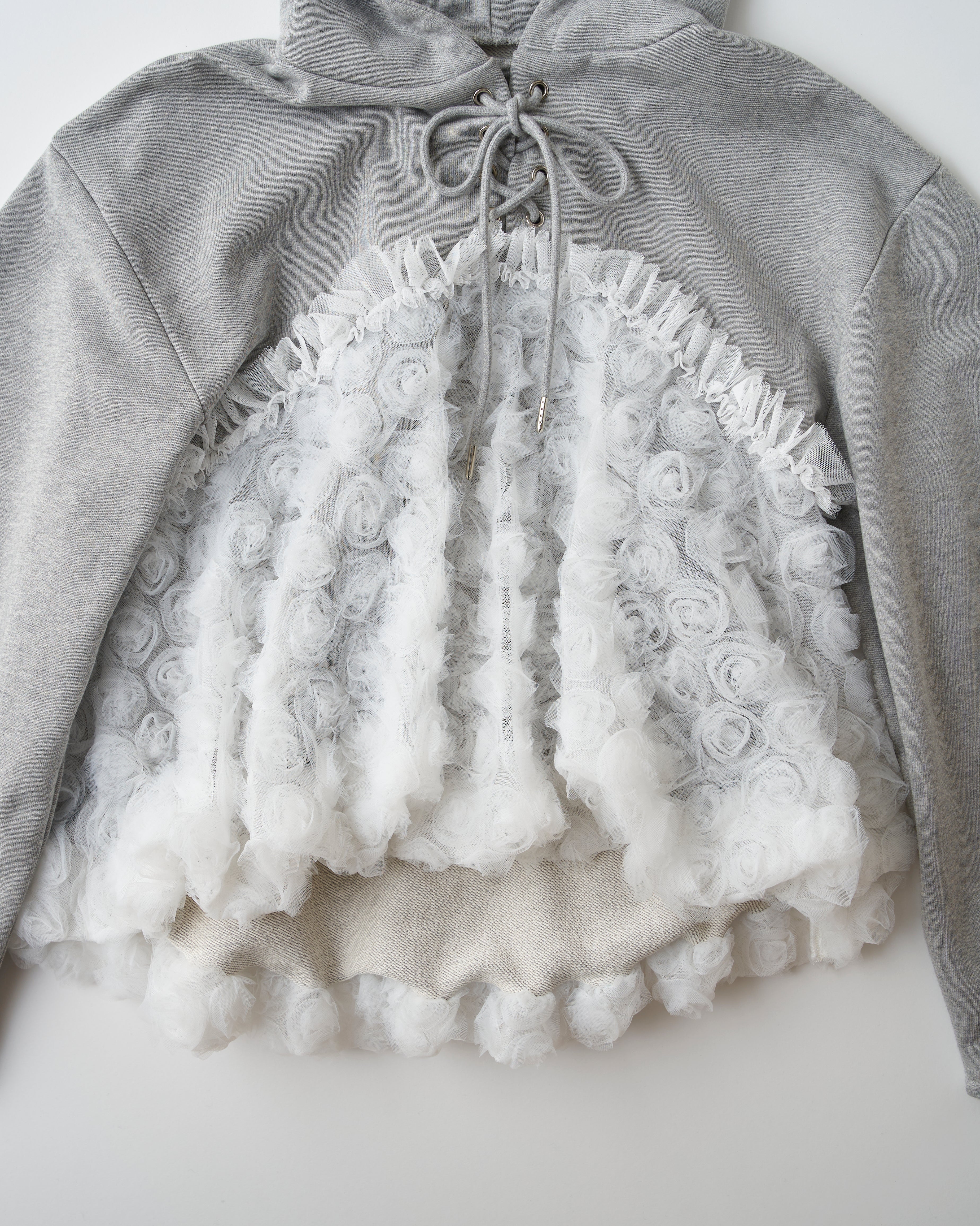 tulle docking hoodie（gray）