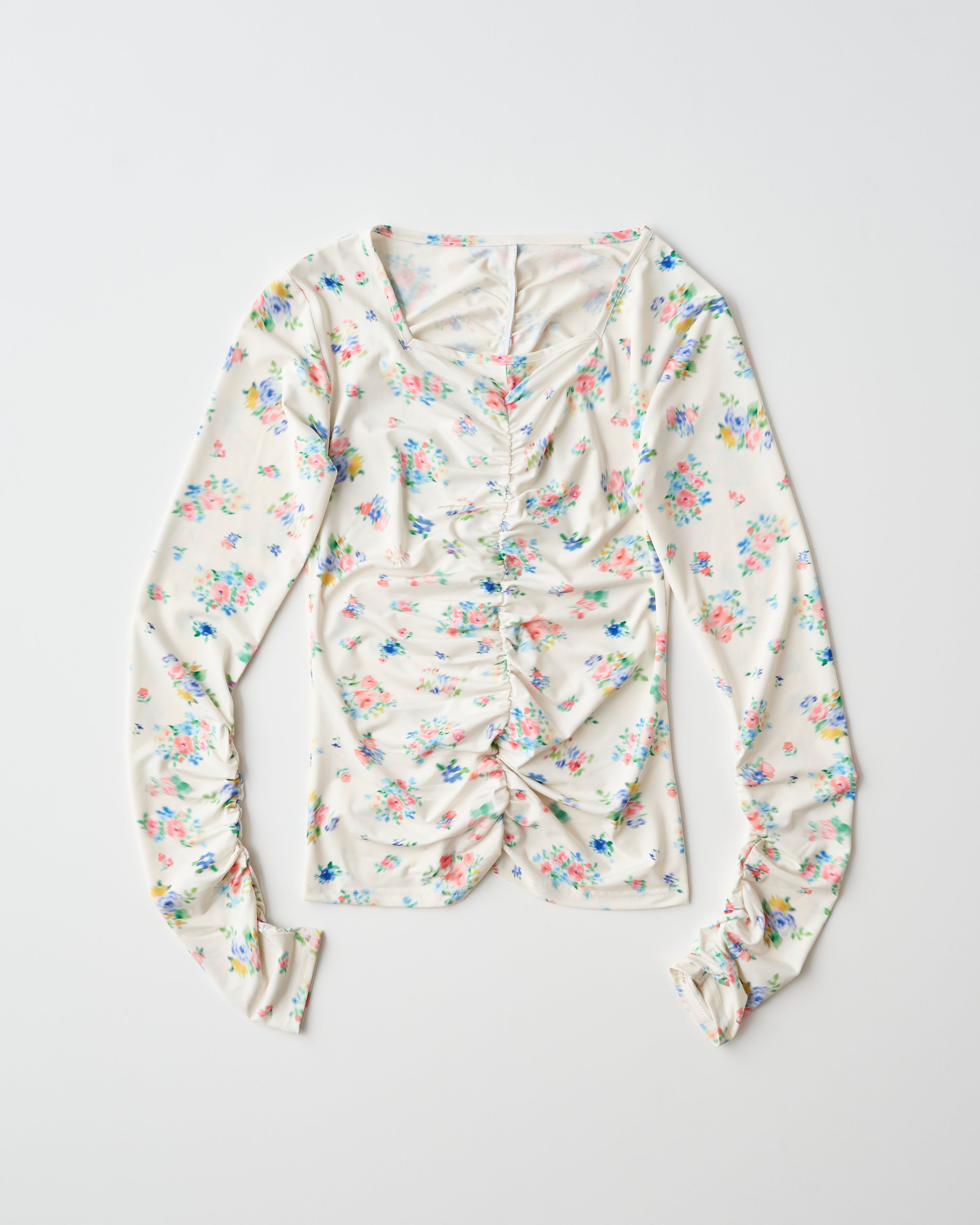 floral pattern second skin tops
