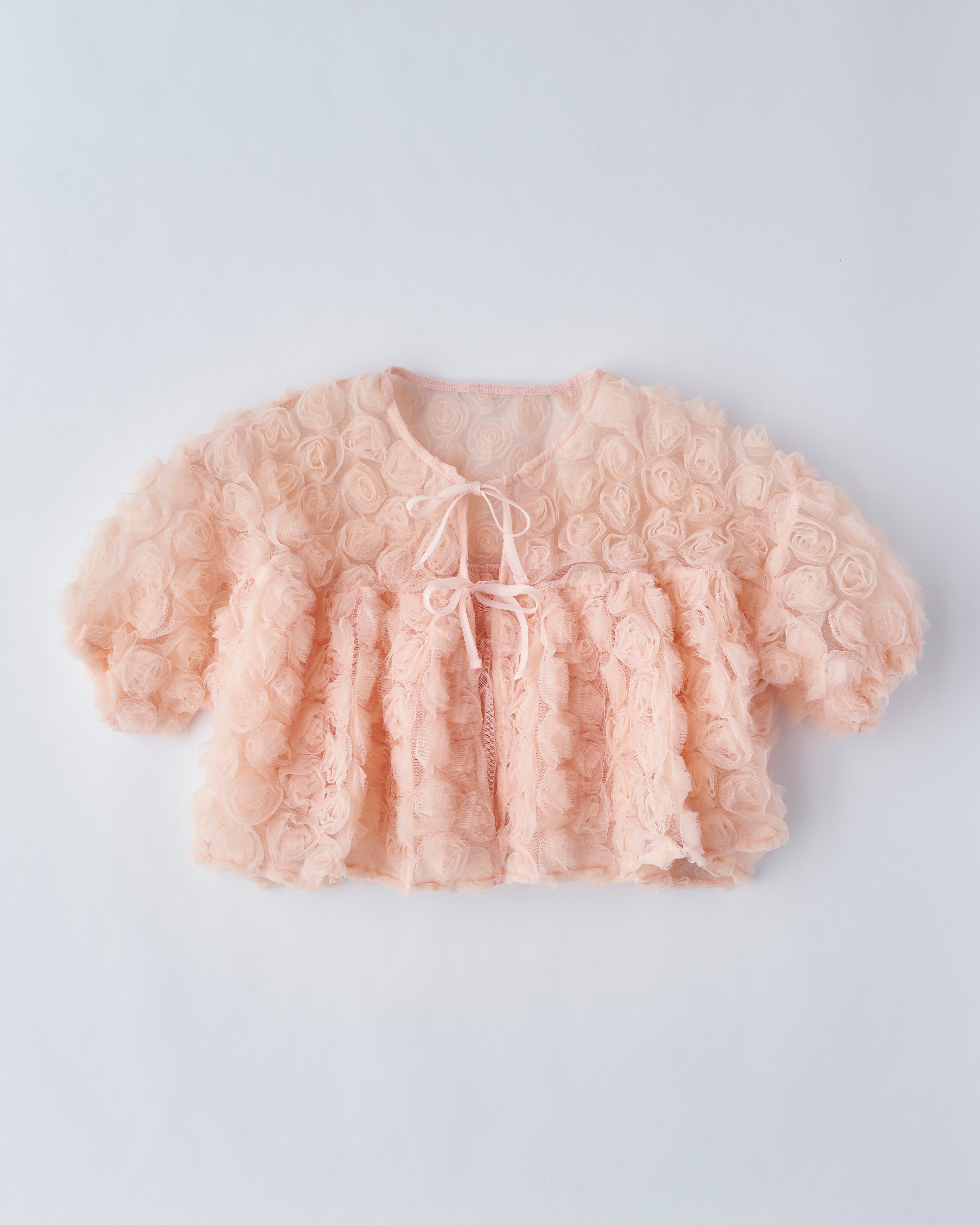 poppy あさぎーにょ FLOWER BALLOON TULLE BOLERO flower balloon tulle bolero (cream)