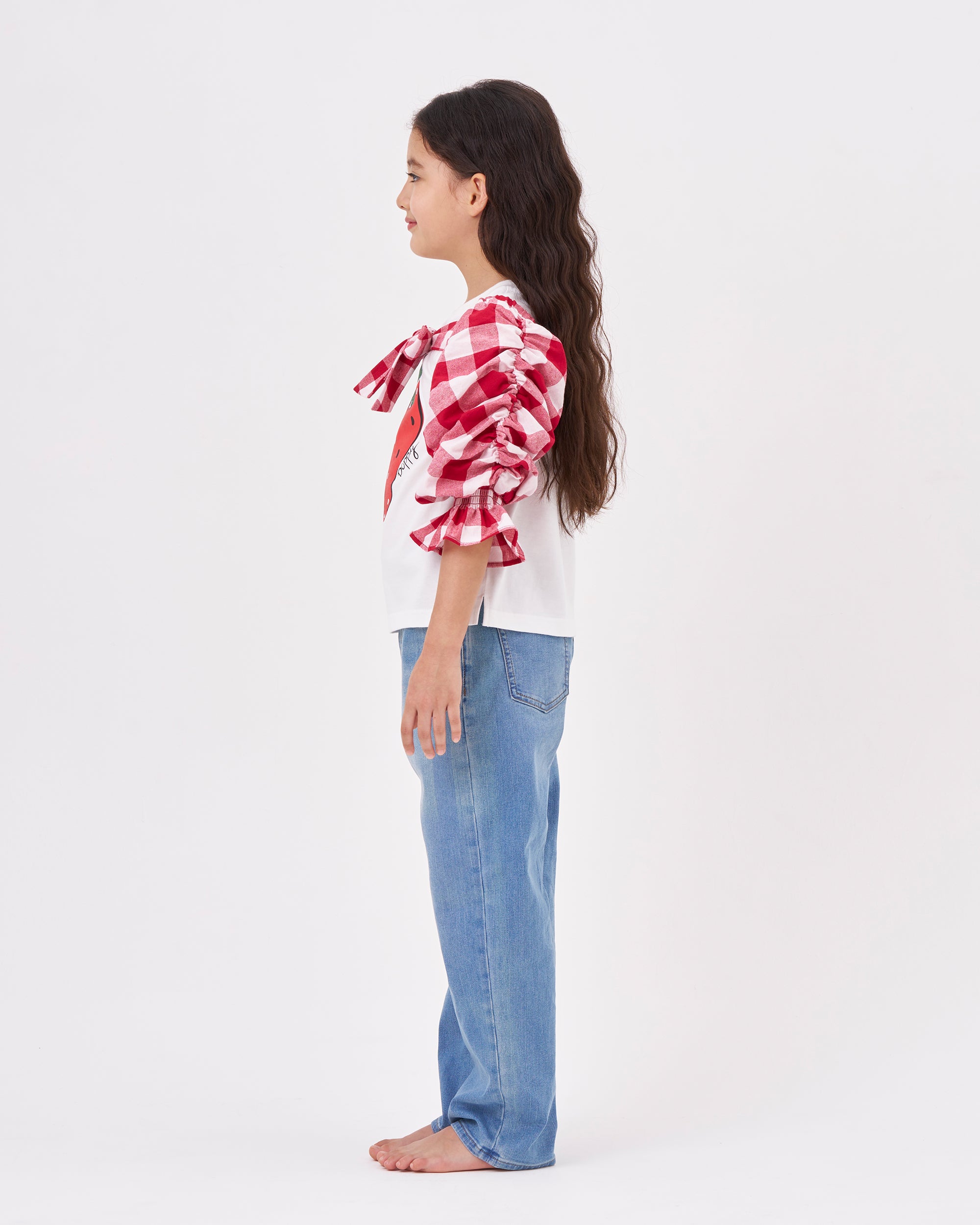 KIDS Gingham check sleeves