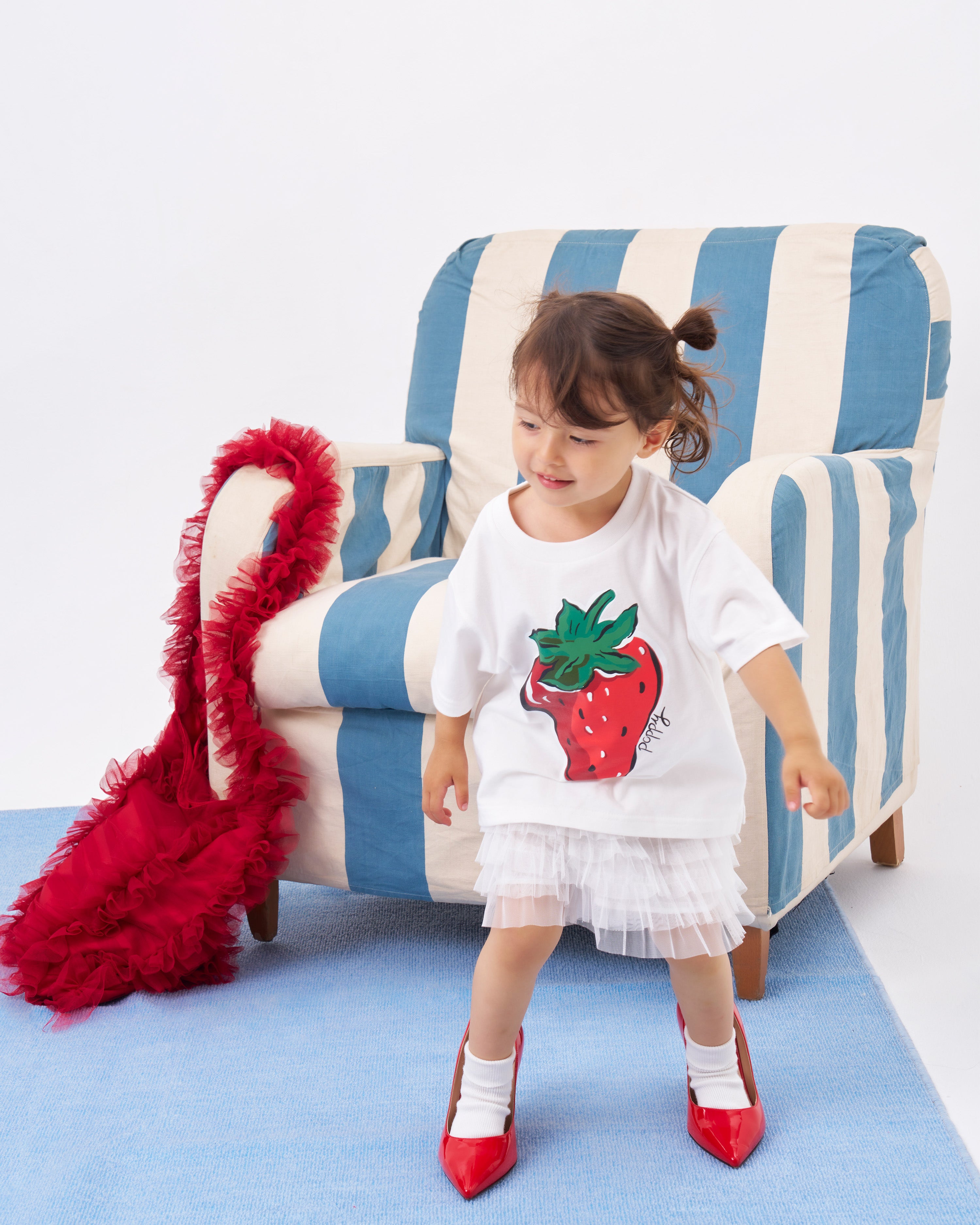 KIDS Strawberry printed T-shirts (White)