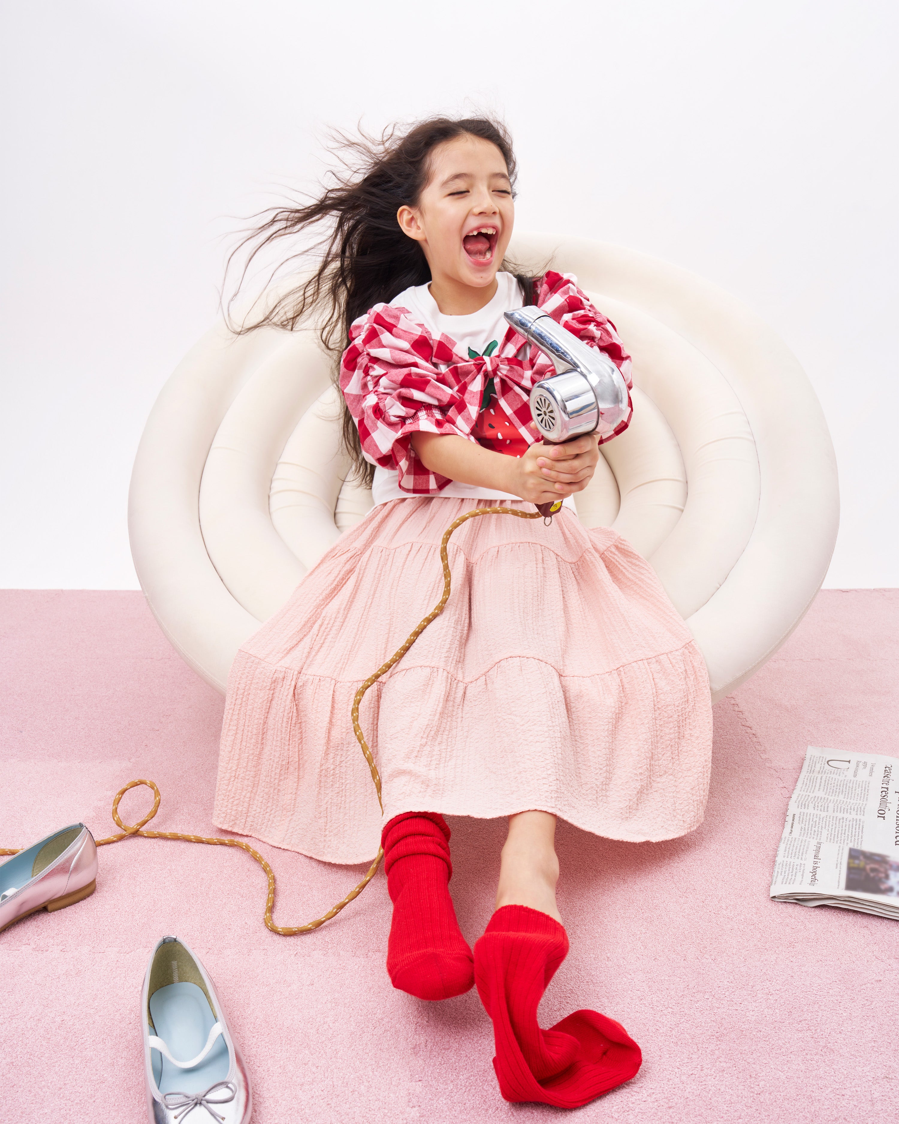 KIDS Gingham check sleeves