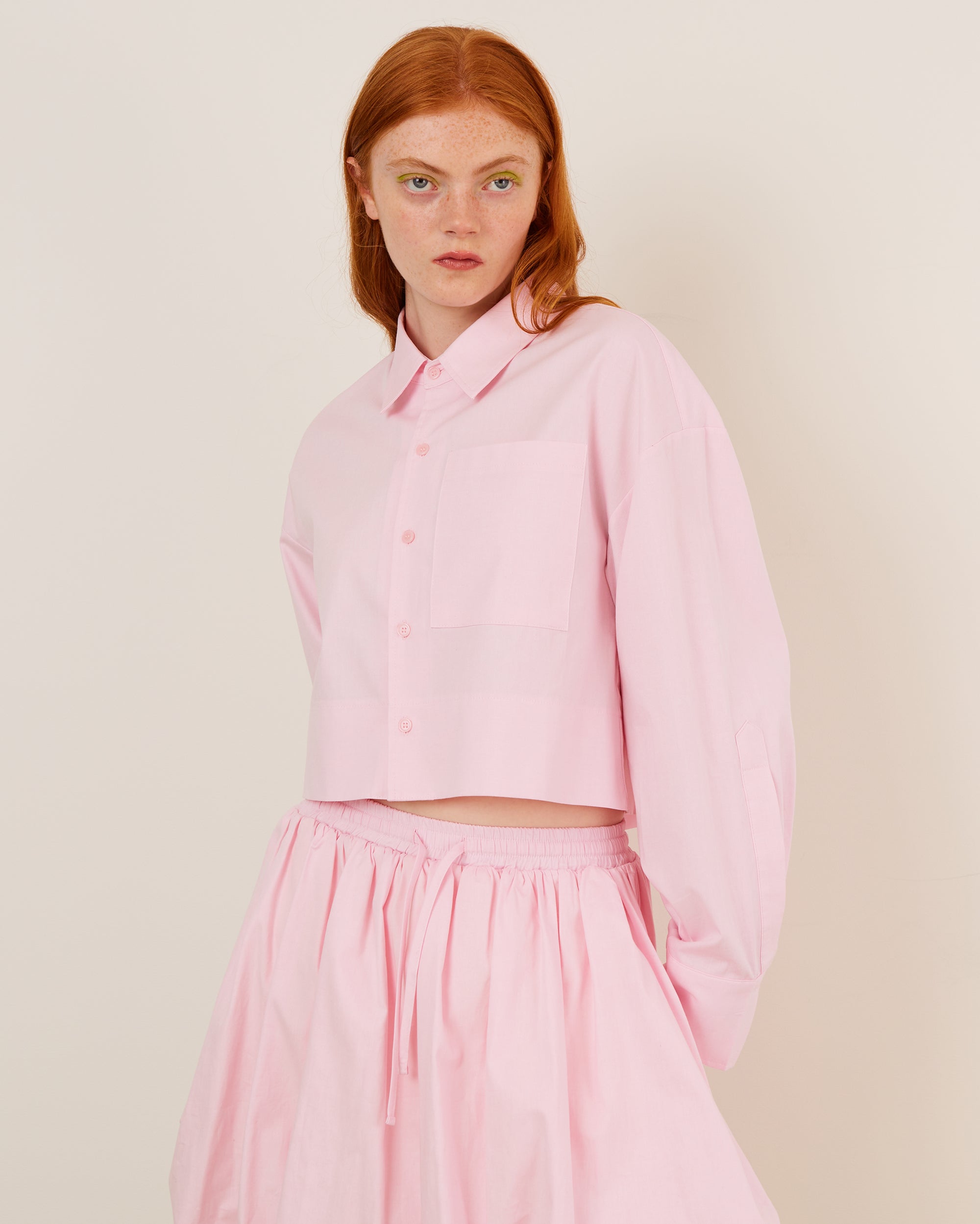 Cropped shirt (pink)