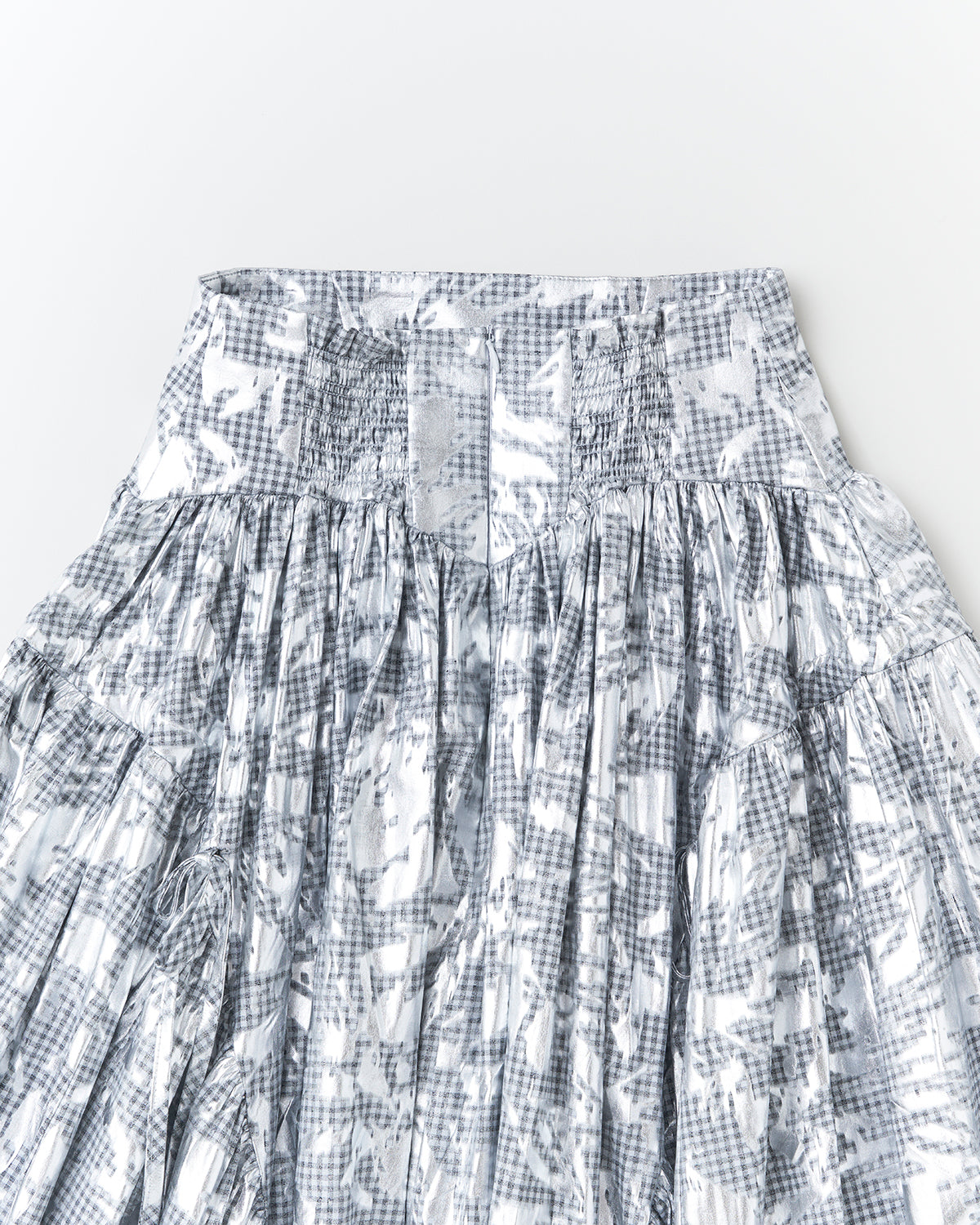 gingham silver corset skirt