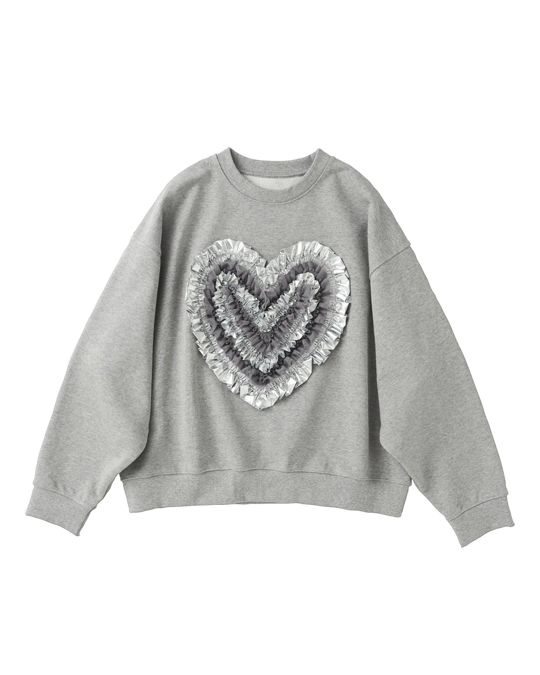 Heart tulle sweatshirt