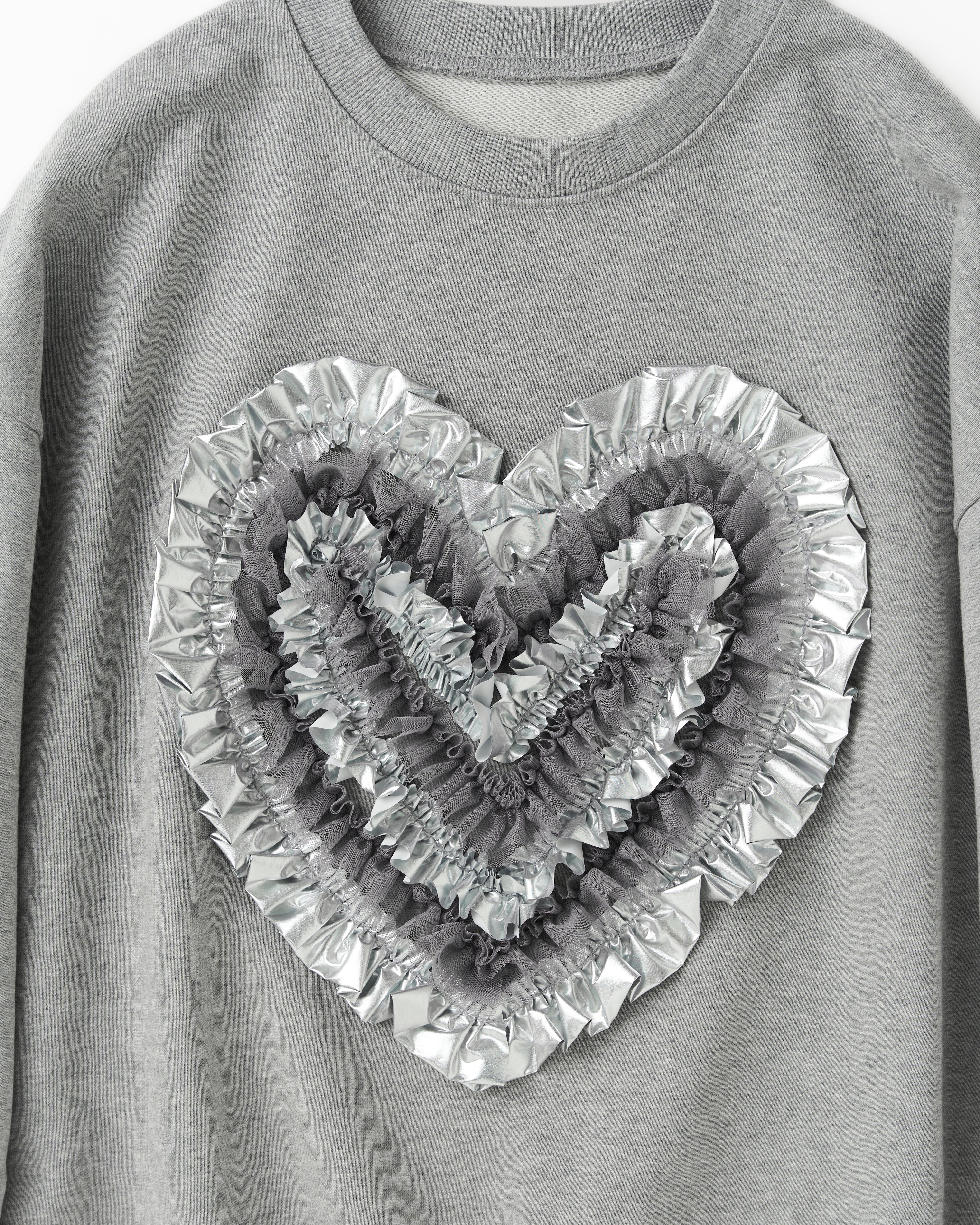 Heart tulle sweatshirt