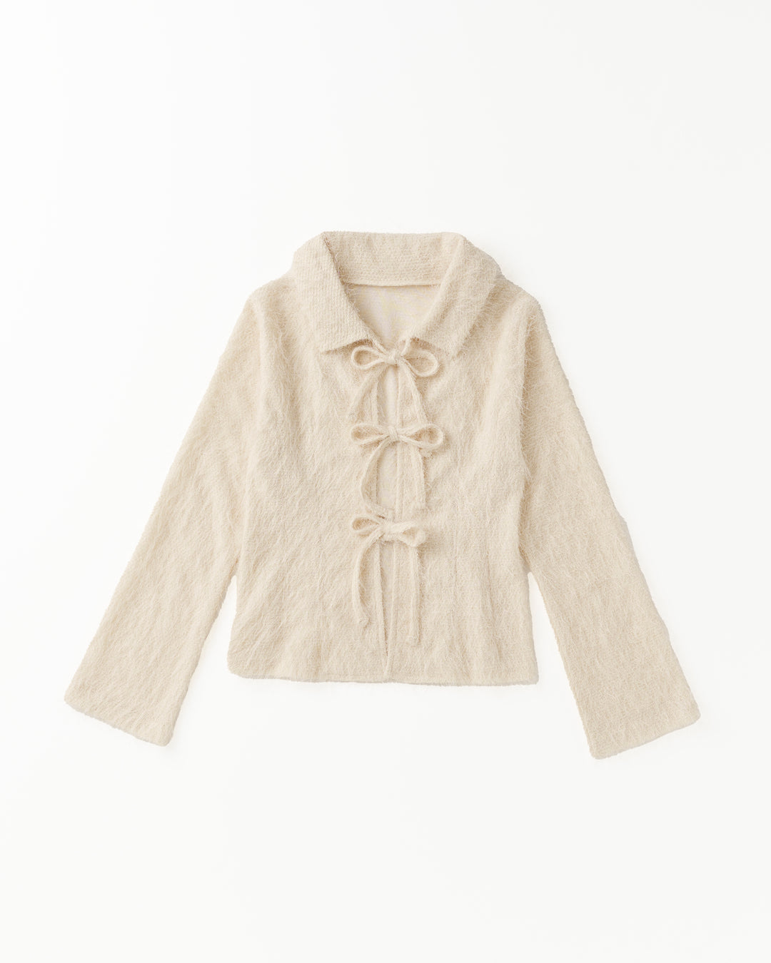 ribbon cardigan (cream) – POPPY