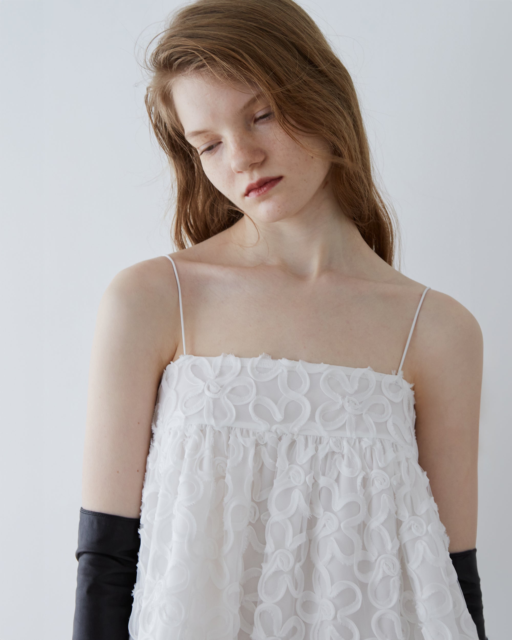 Flower tulle balloon tunic