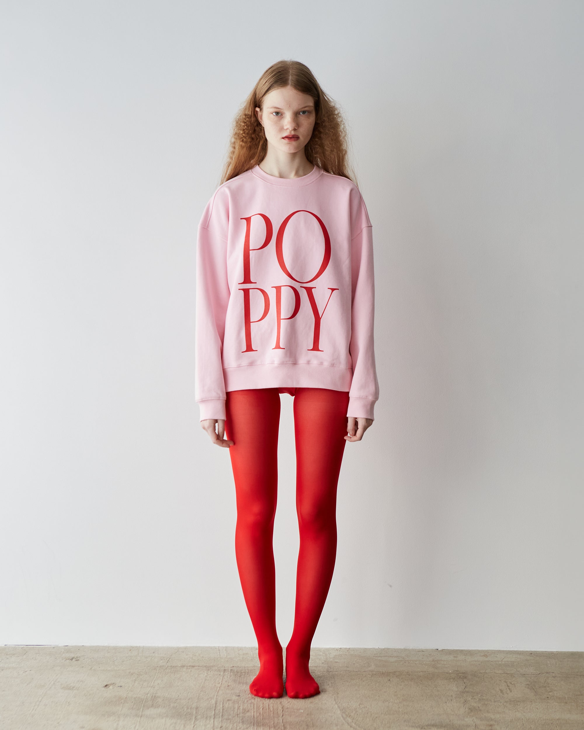 限定品　最安値POPPY EMBROIDERED SWEATSHIRT VARSITY TERRY PATCH APPLIQUÉ SWEATSHIRT - Washed green