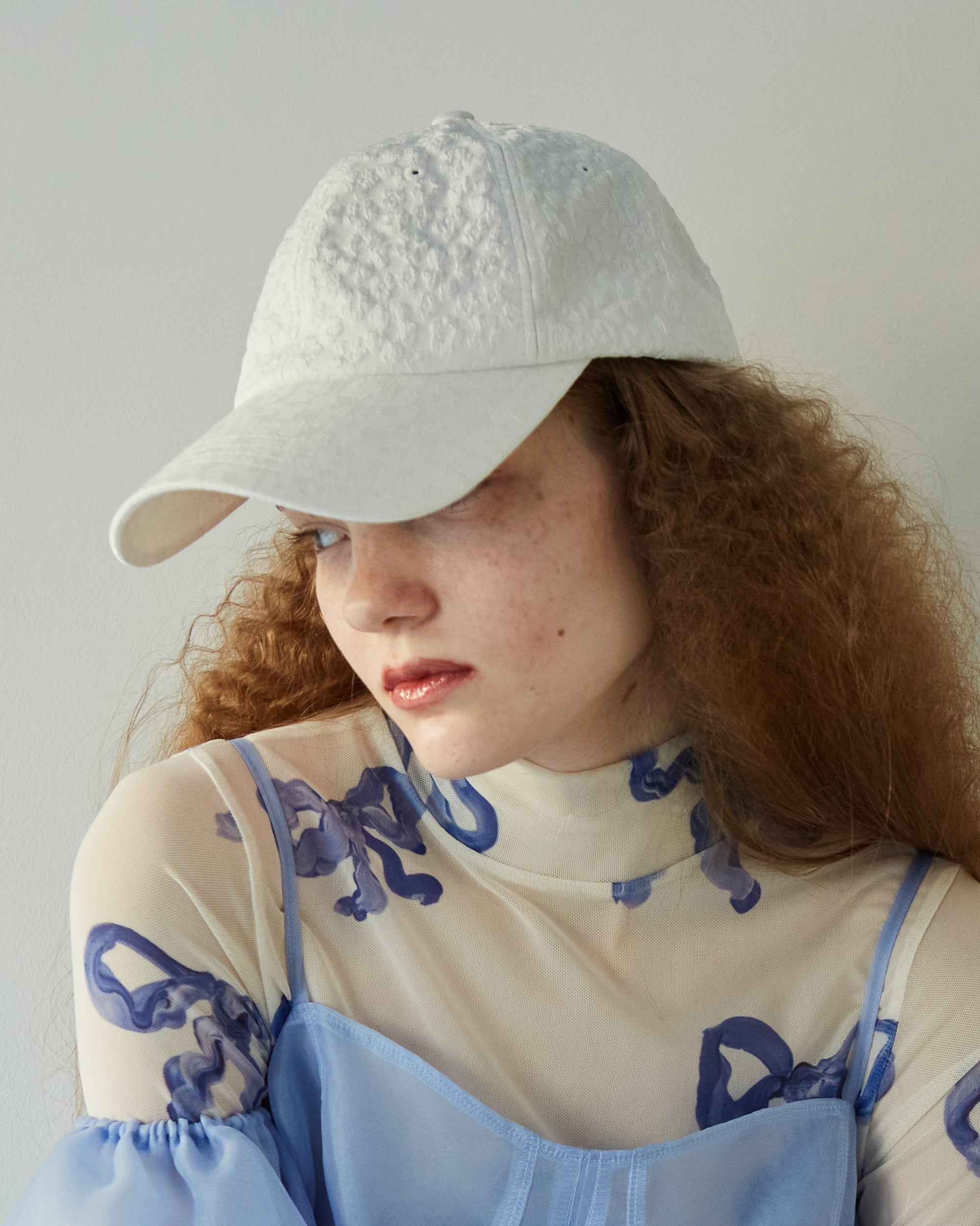 Flower jacquard cap