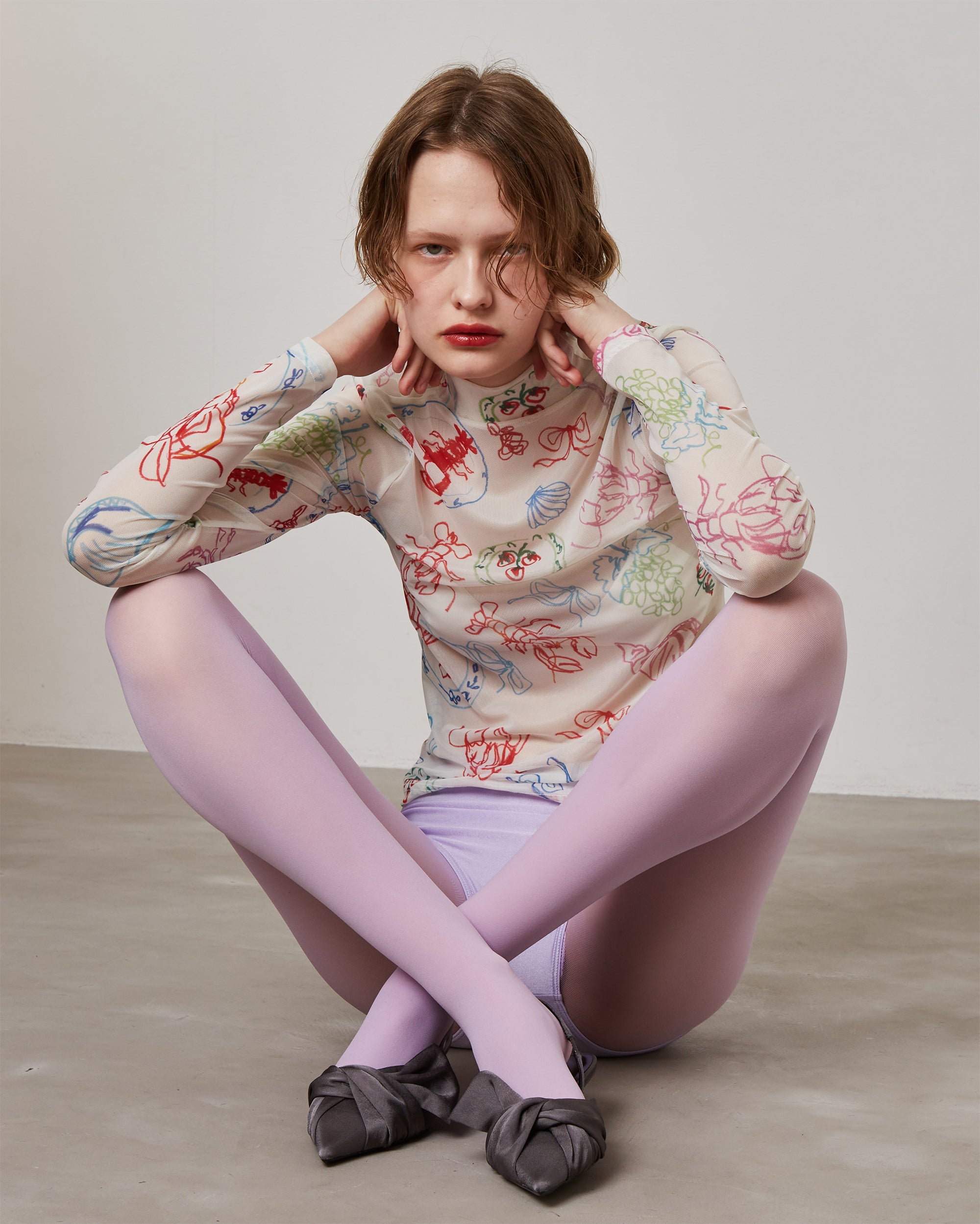 Sea Paradise see-through tops (high neck)