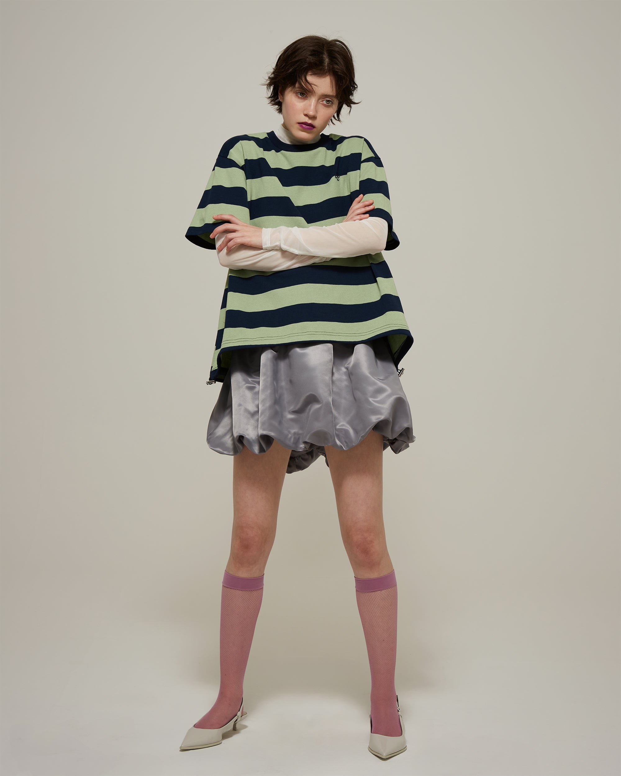 Cocoon border t-shirt (green)