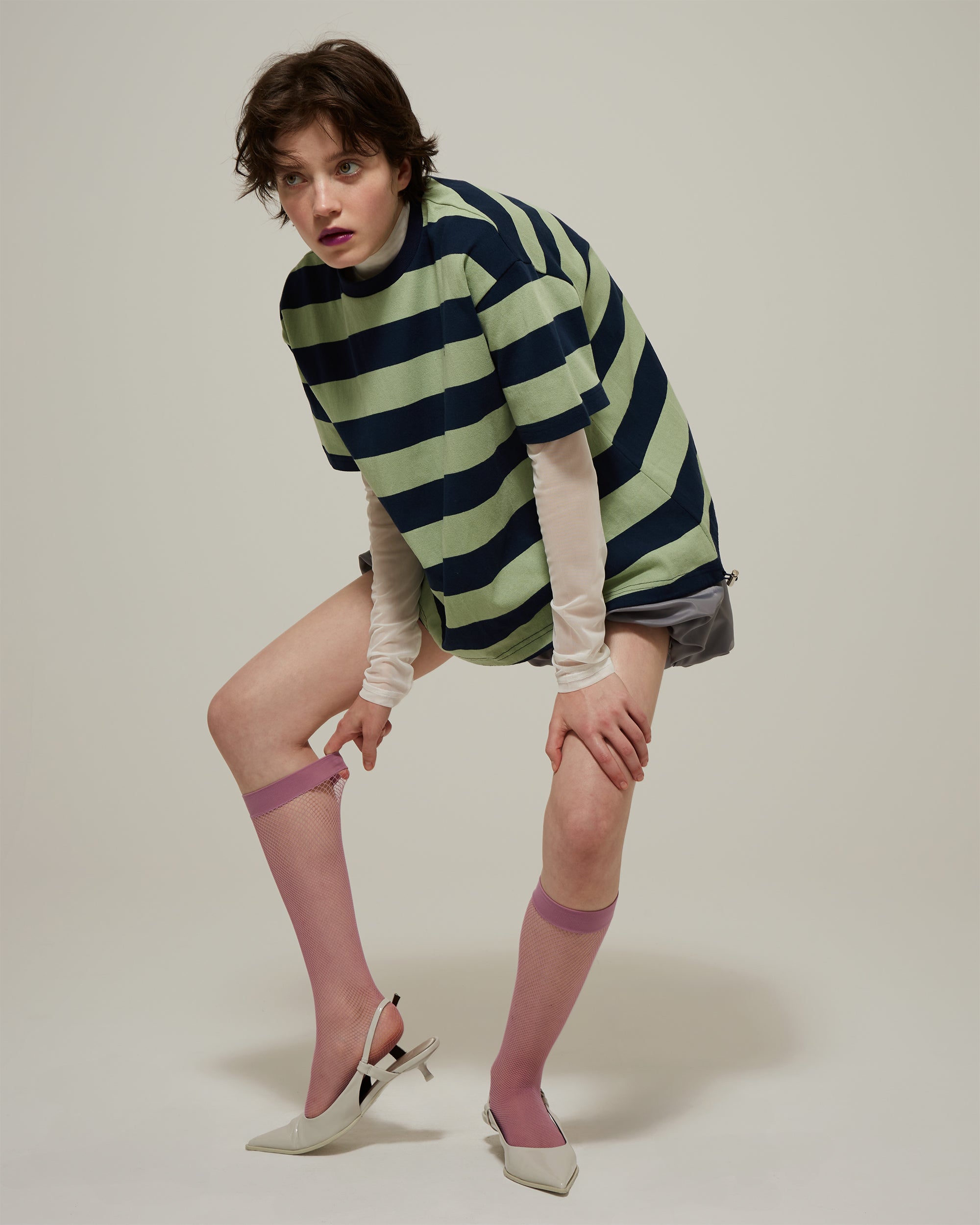 Cocoon border t-shirt (green)