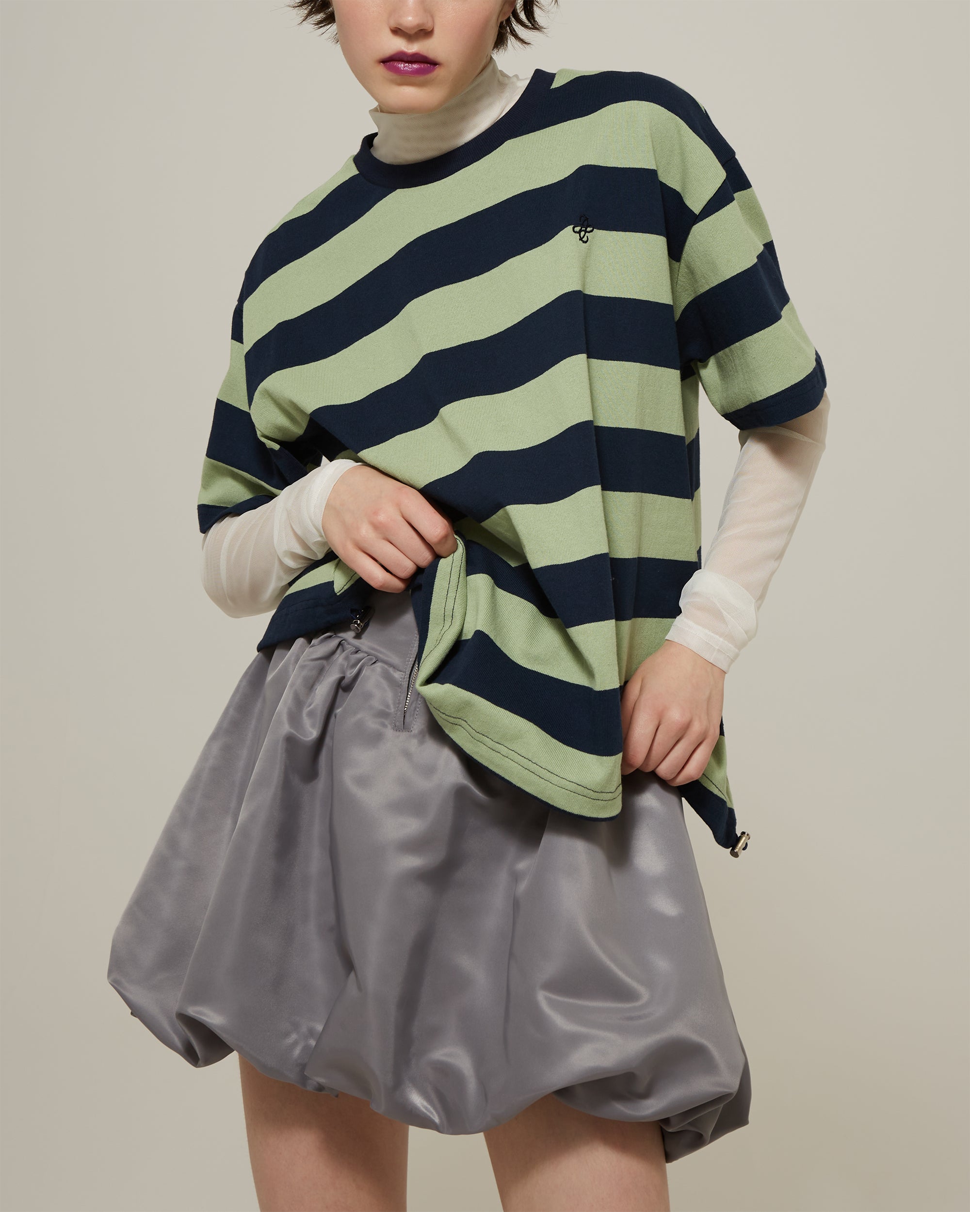 Cocoon border t-shirt (green)