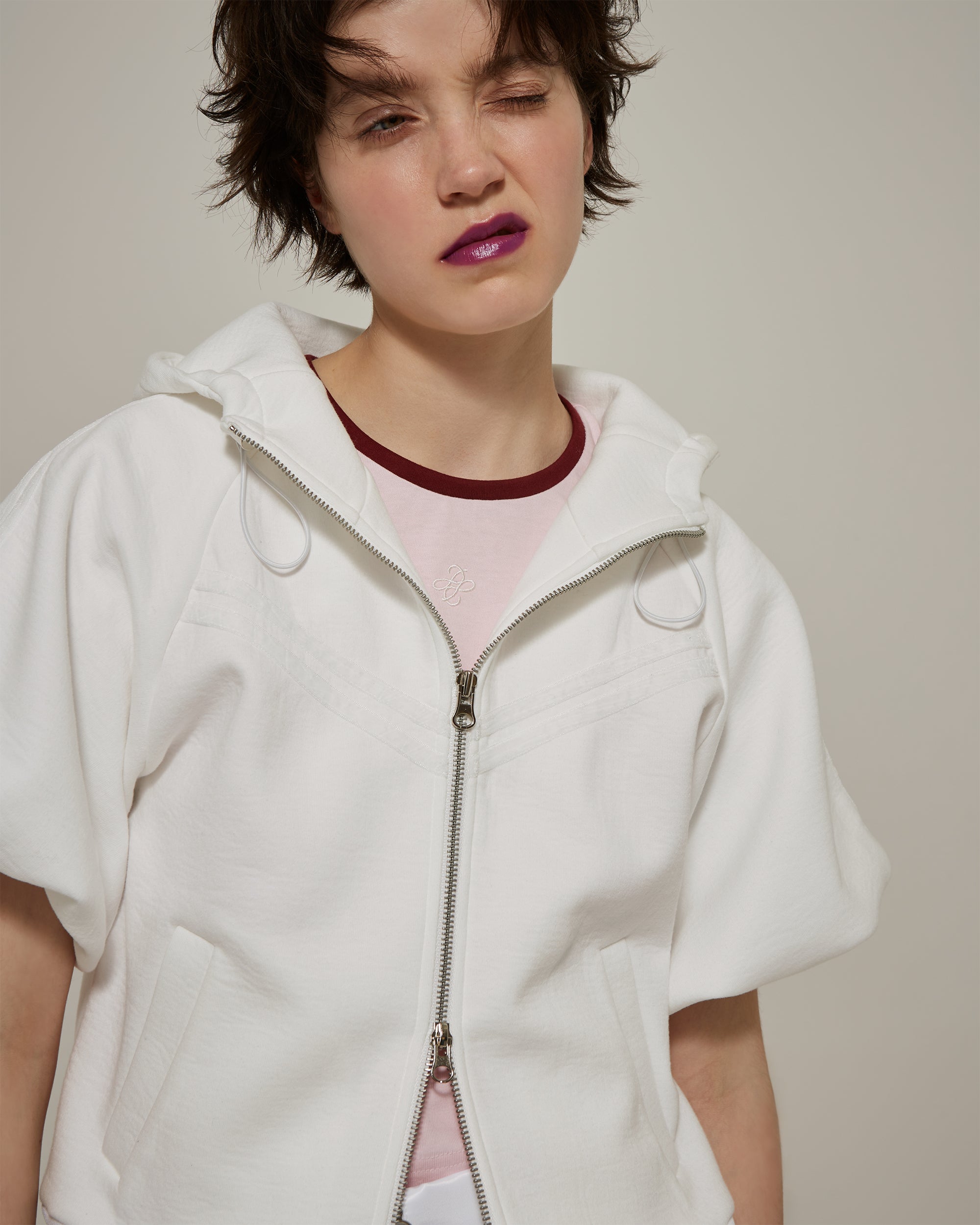 Bonding raglan hoodie (white)