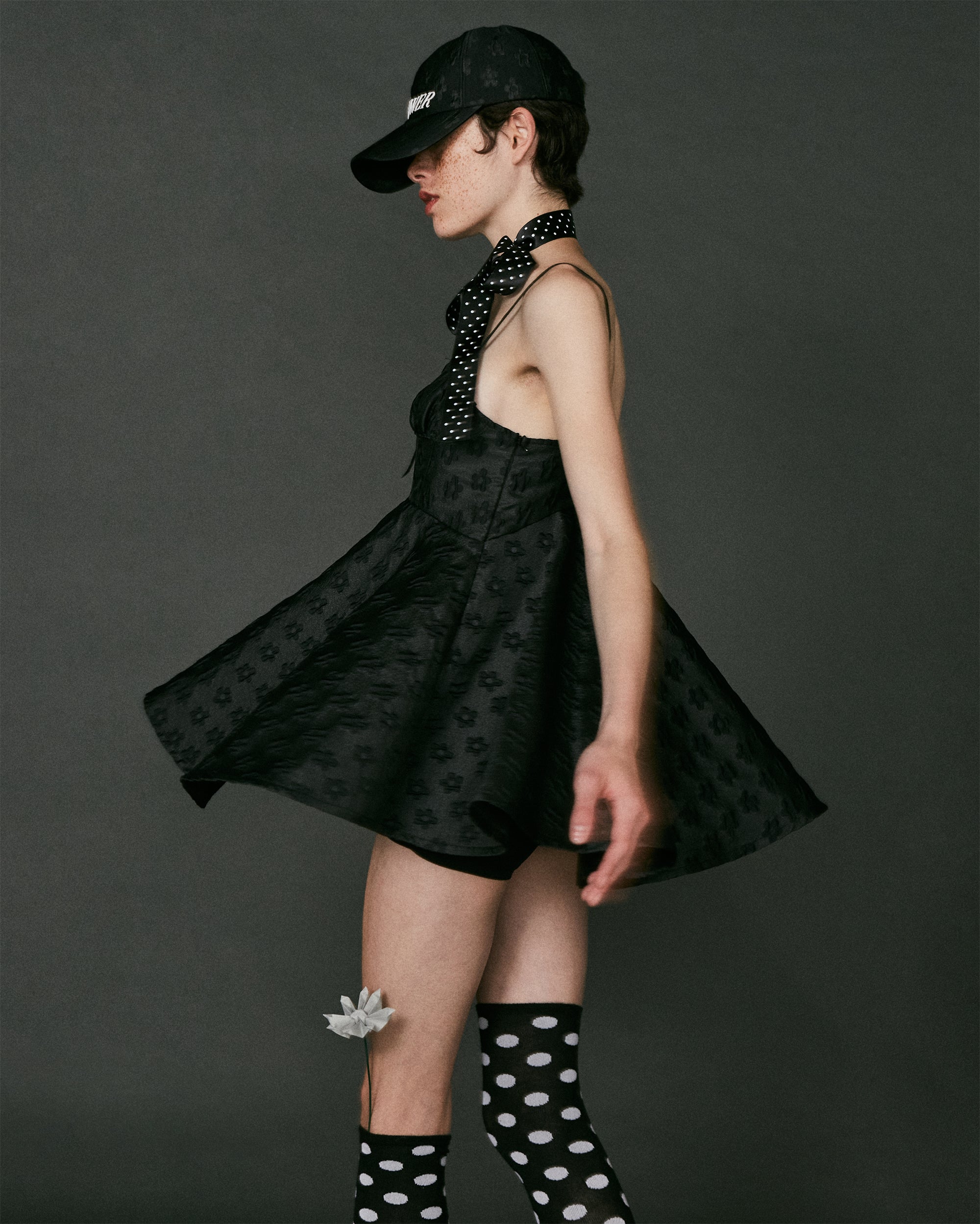 Flower jacquard cami tunic