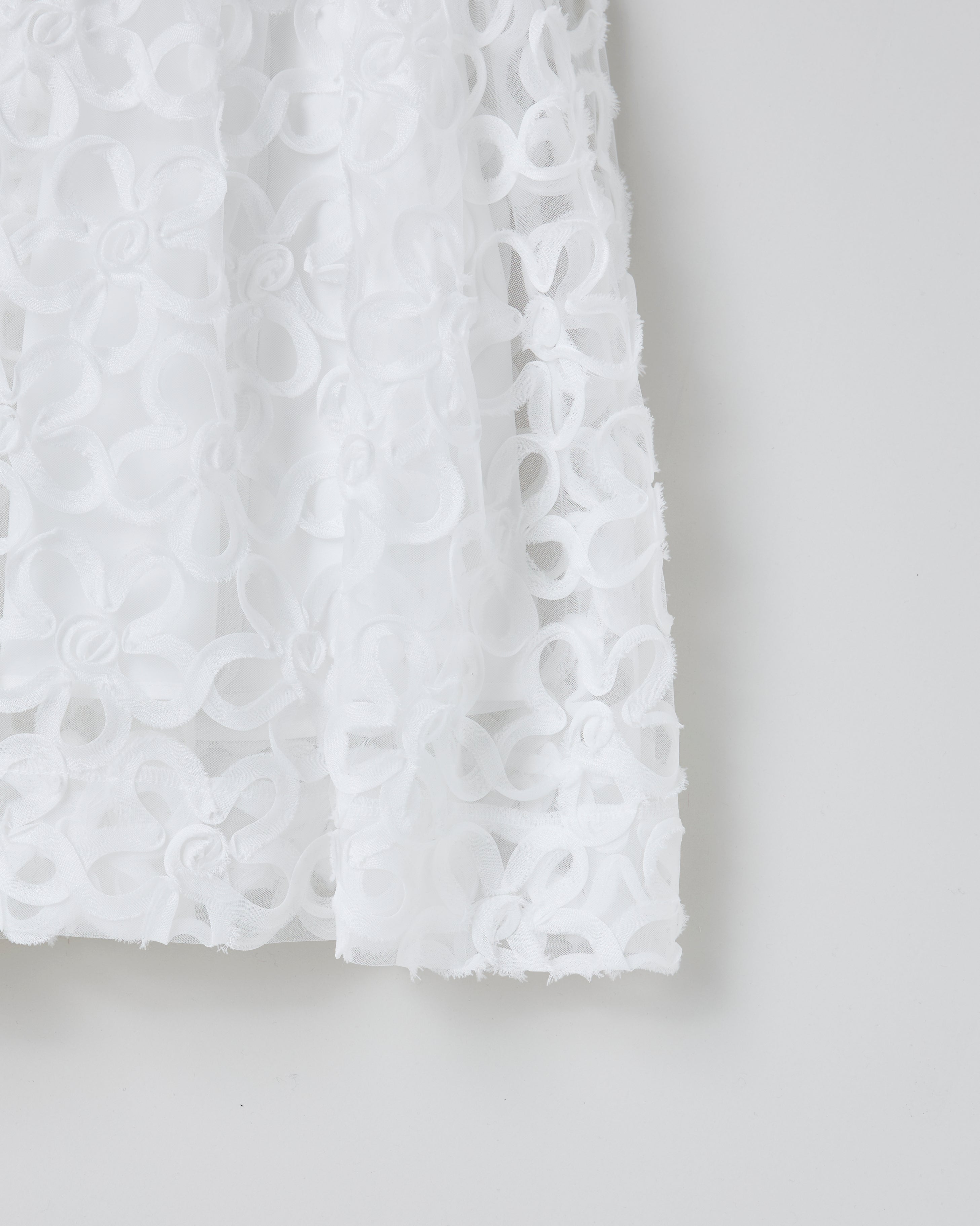 Flower puff sleeve tiered one-piece