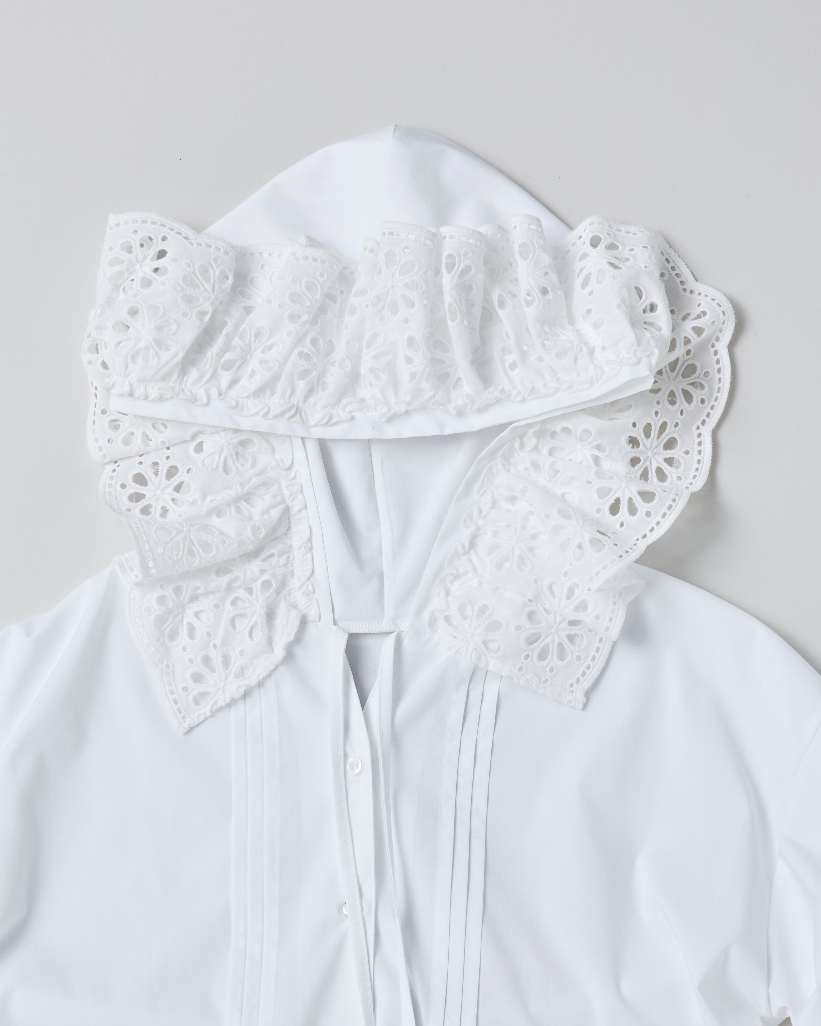 Hoodie flower cotton lace one-piece
