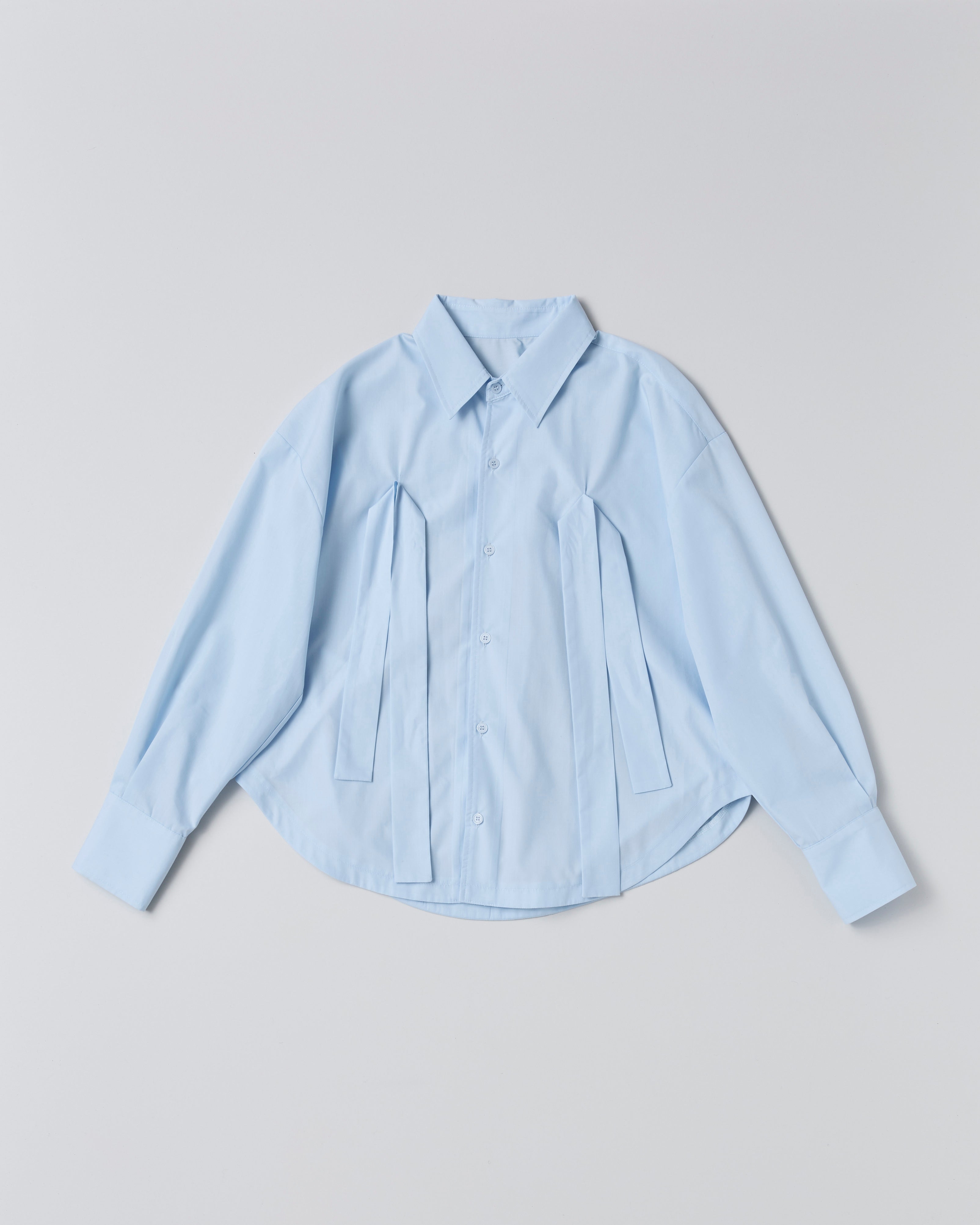 まみこ 新品 poppy ダブルリボンシャツ グレー Double ribbon shirt (gray)