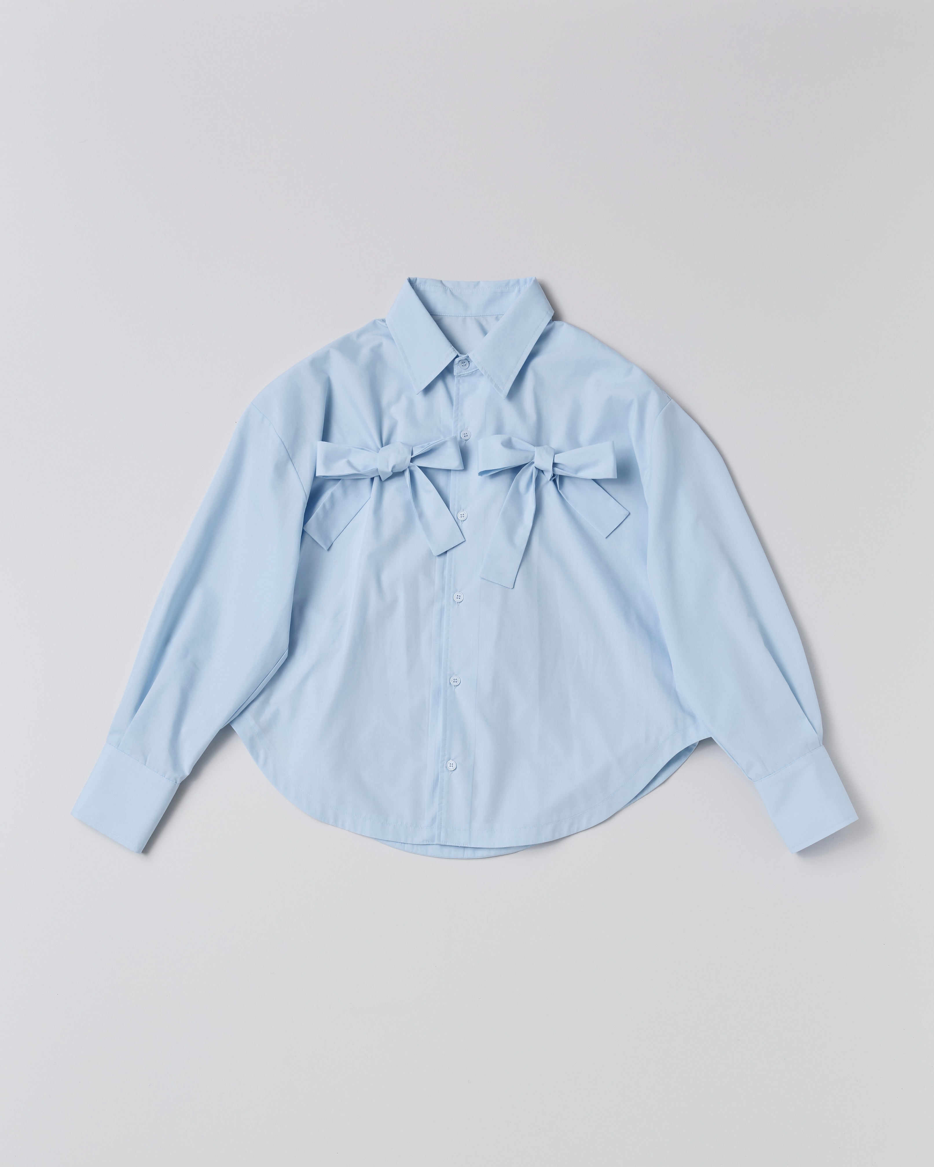 Double ribbon shirt (white)