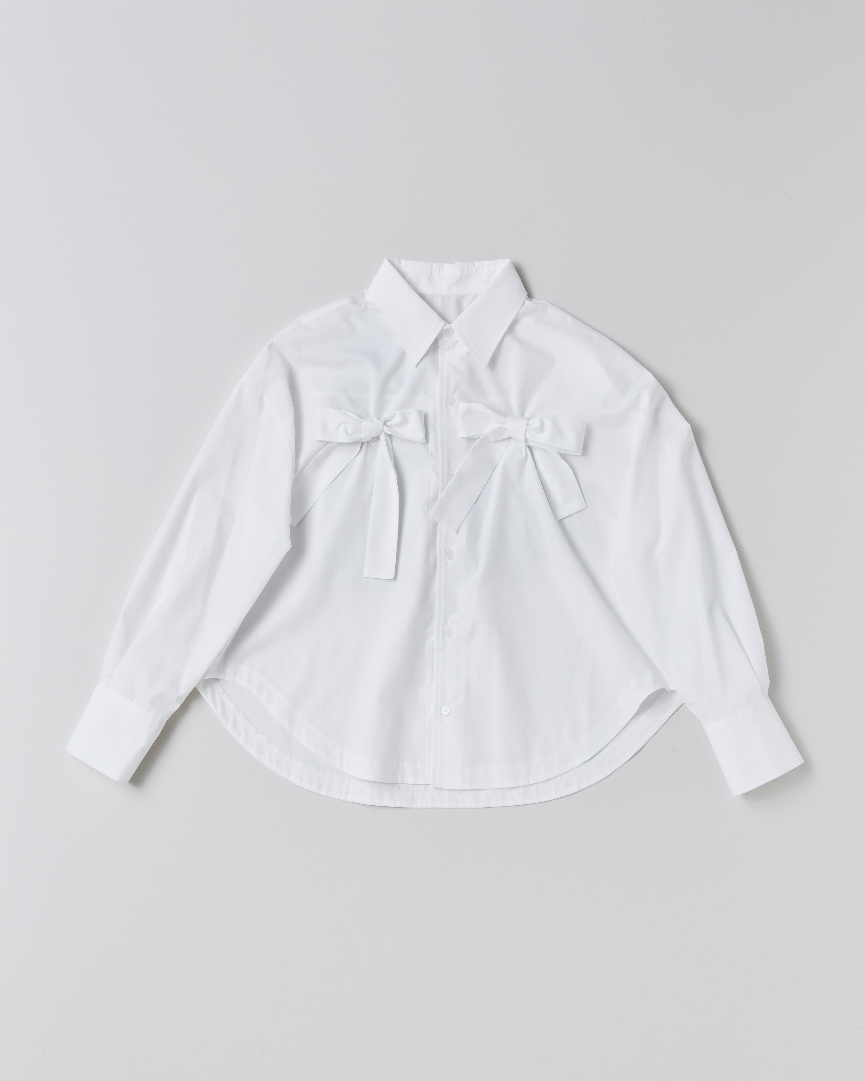 Double ribbon shirt (white)