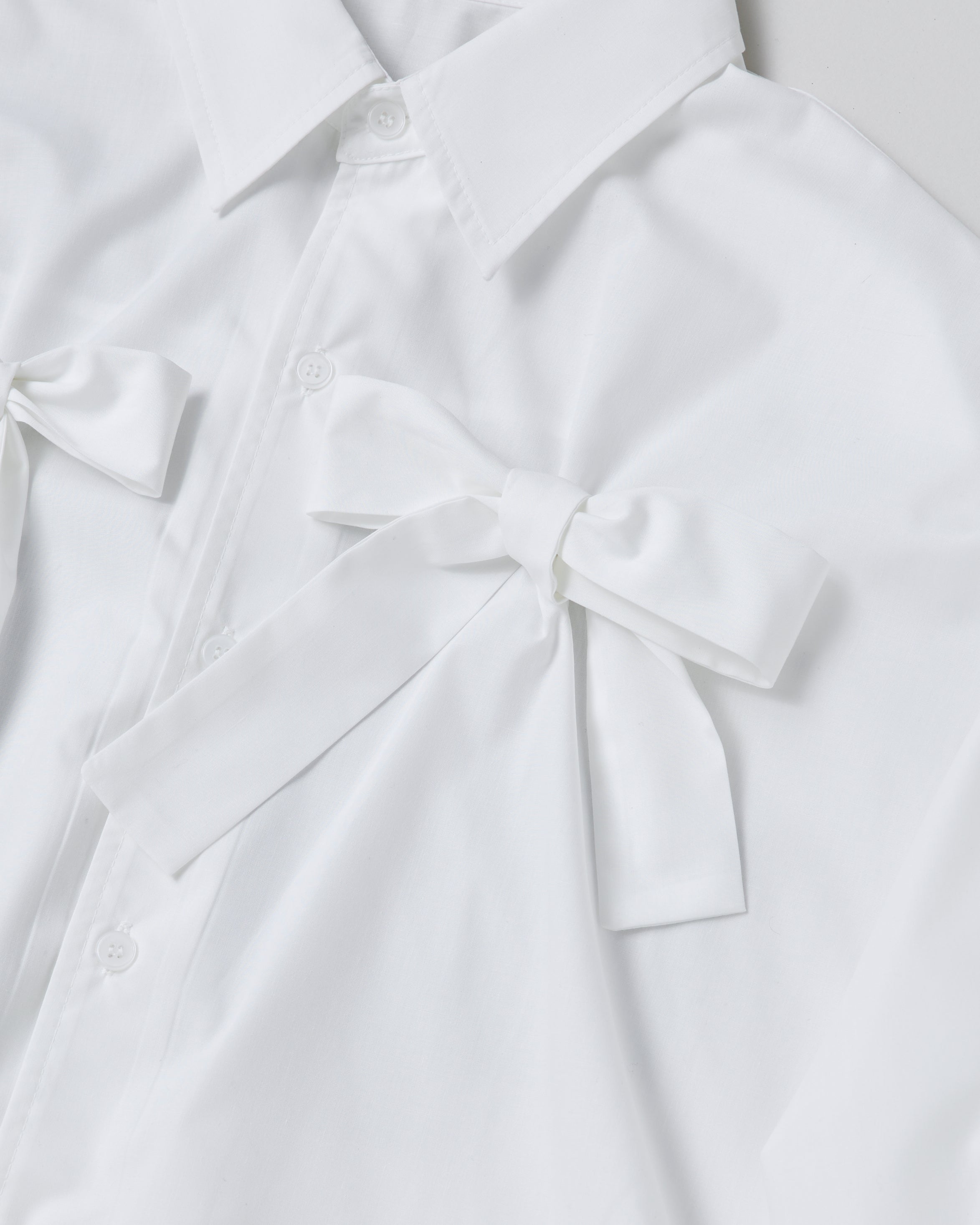 Double ribbon shirt (white)