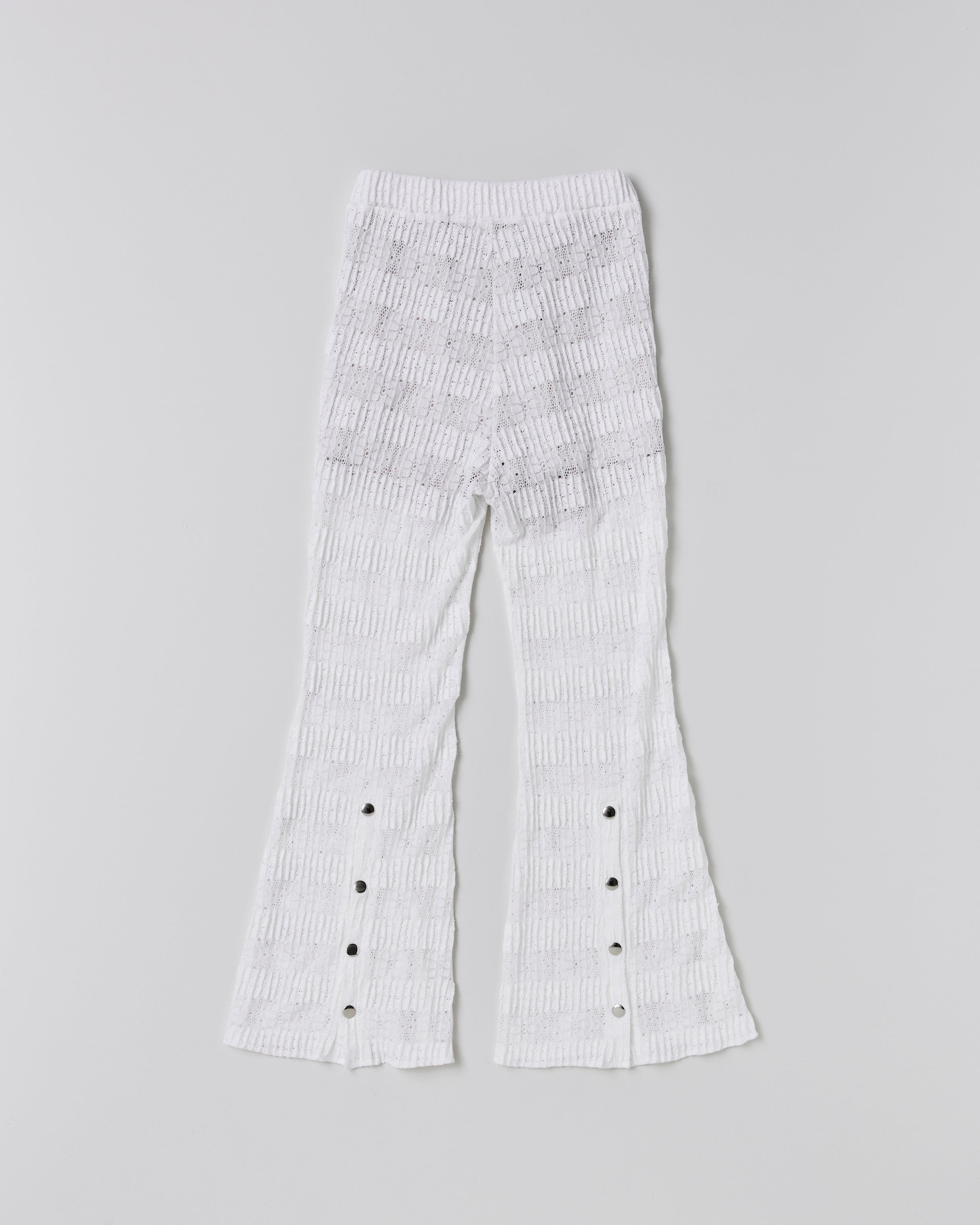 Lace knit flare pants