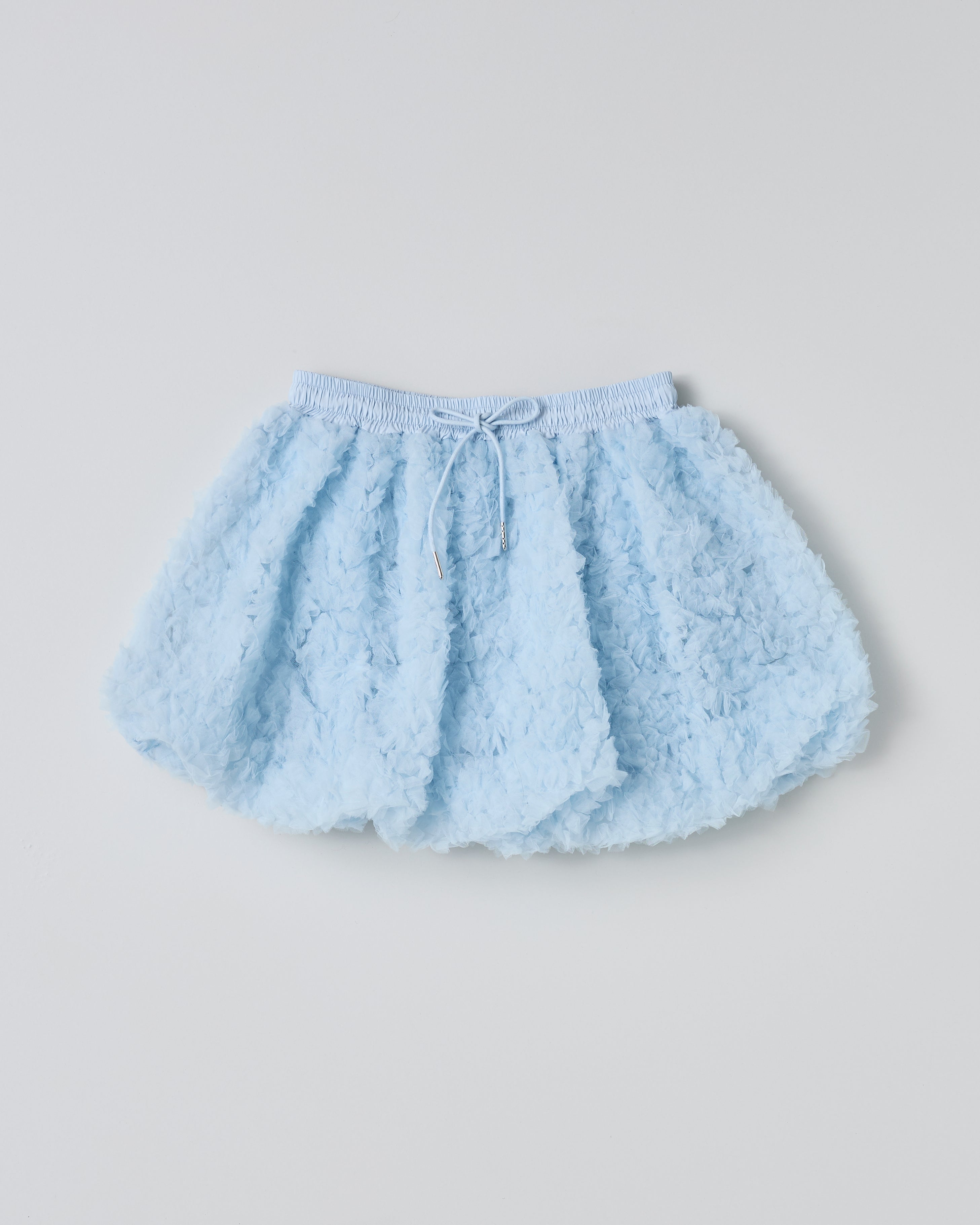 Tulle balloon mini skirt (light blue)