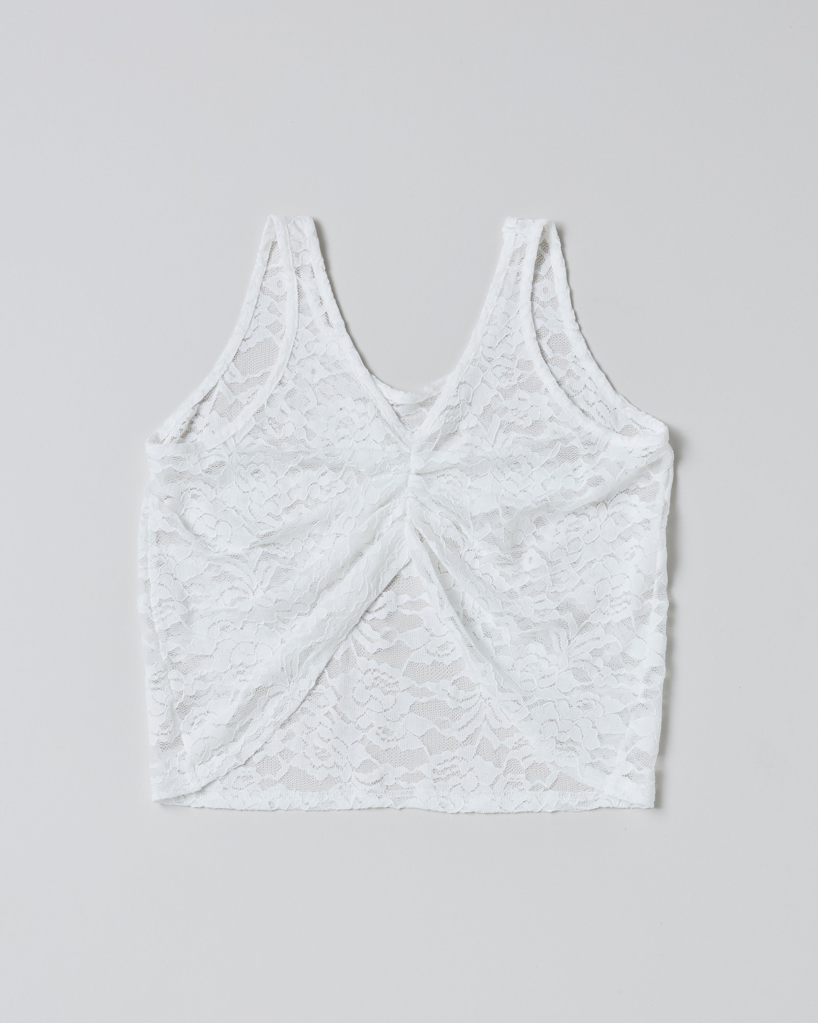 Lace layered high neck tops (white)