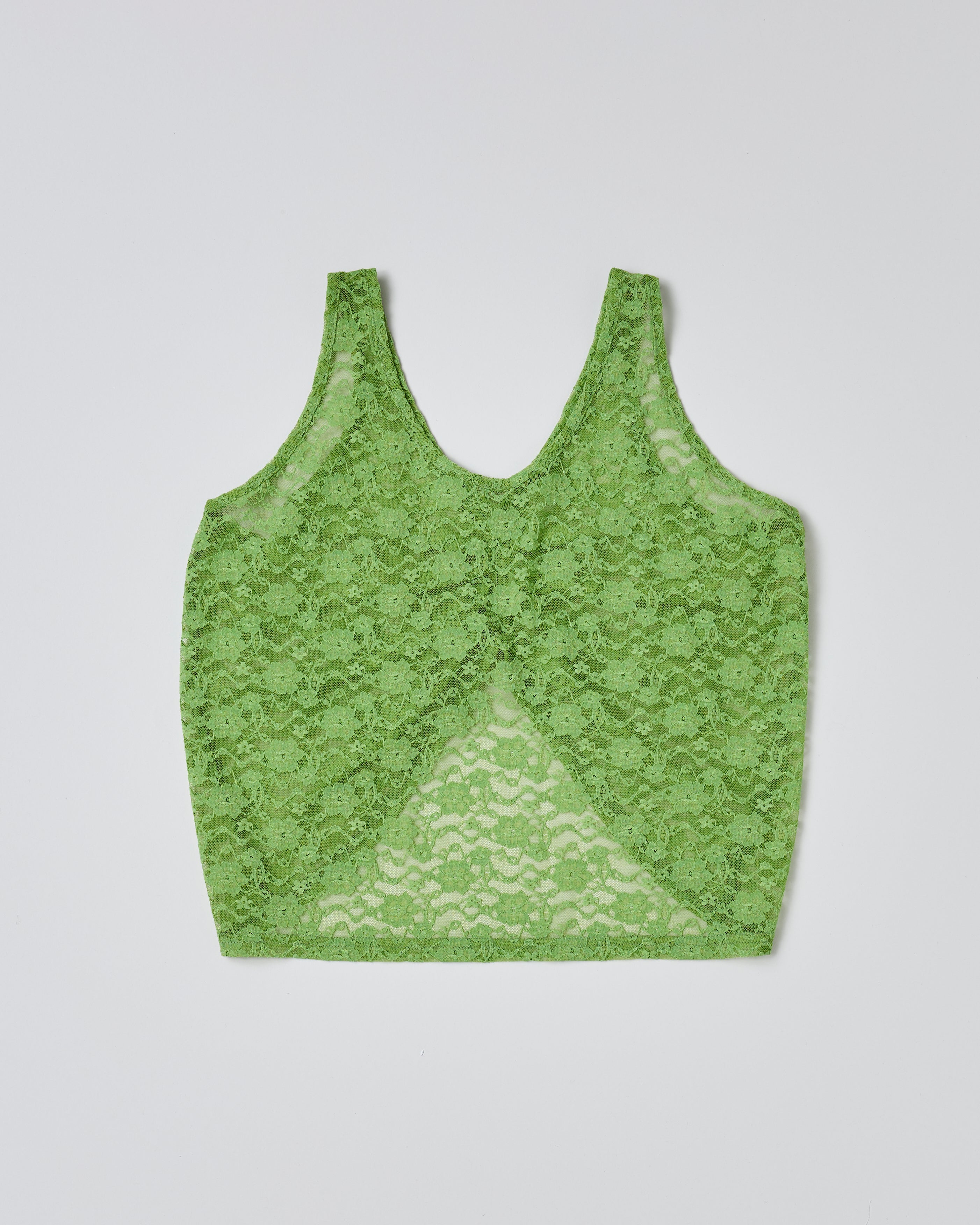 Lace layered round tops (green)