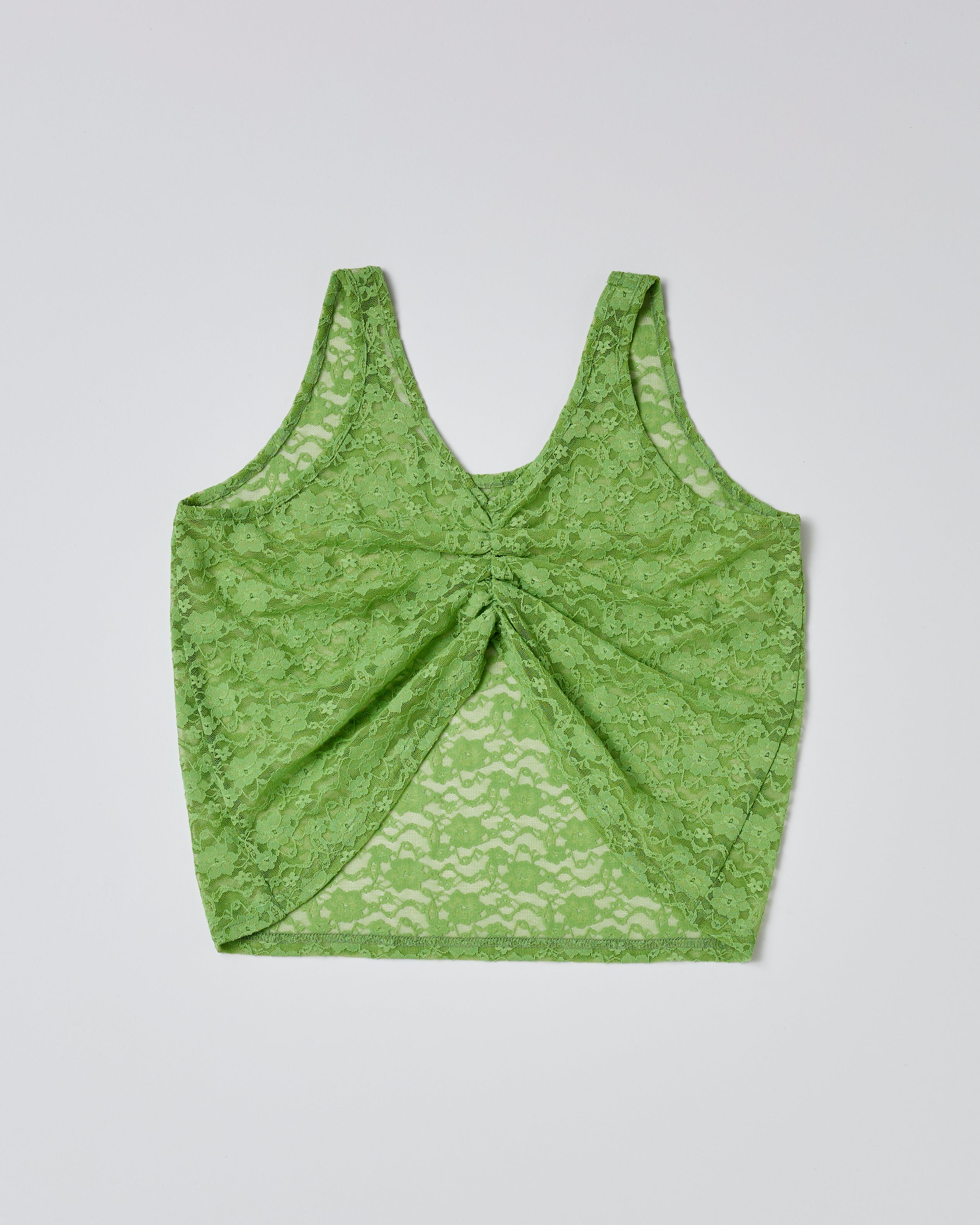 Lace layered round tops (green)