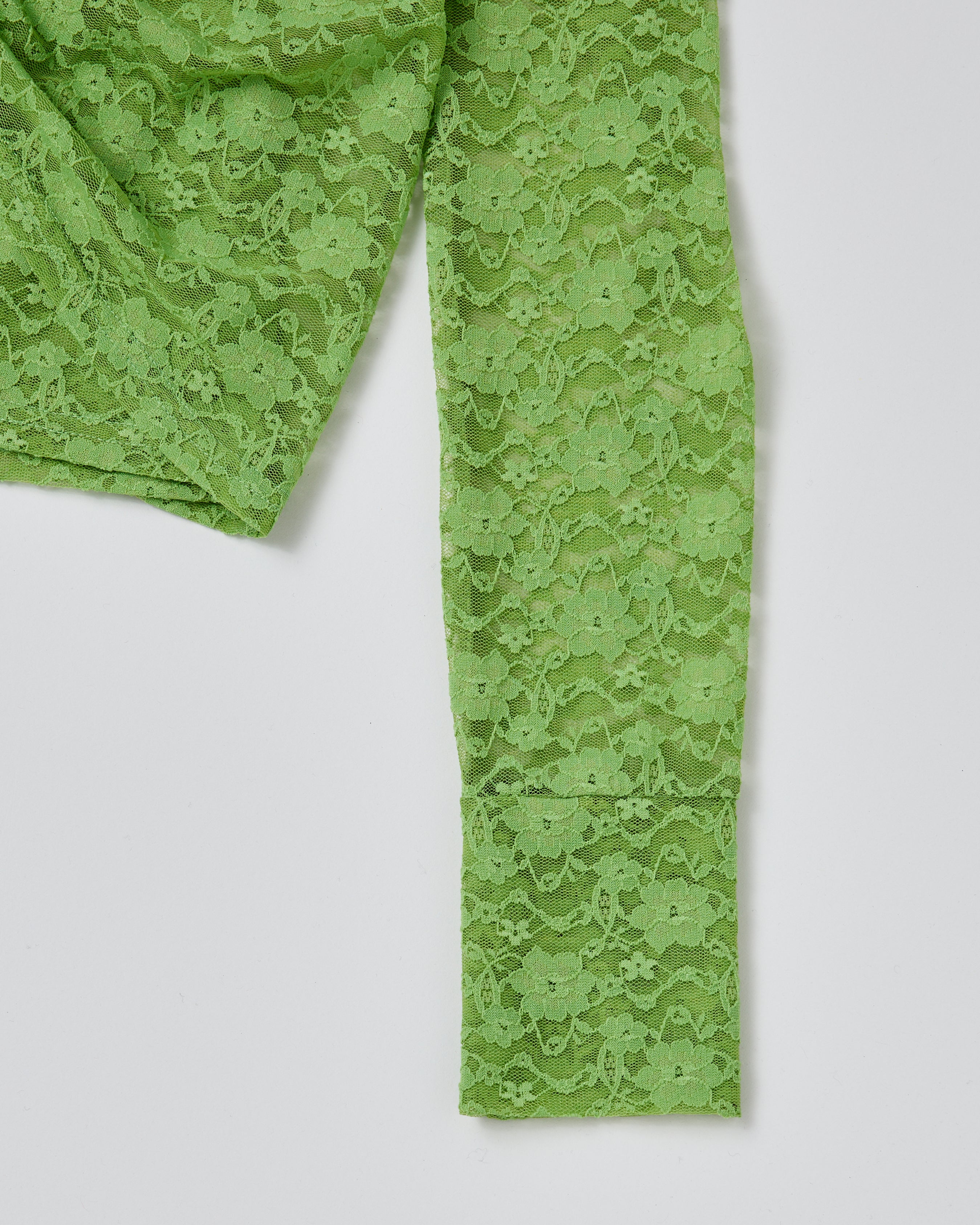 Lace layered round tops (green)