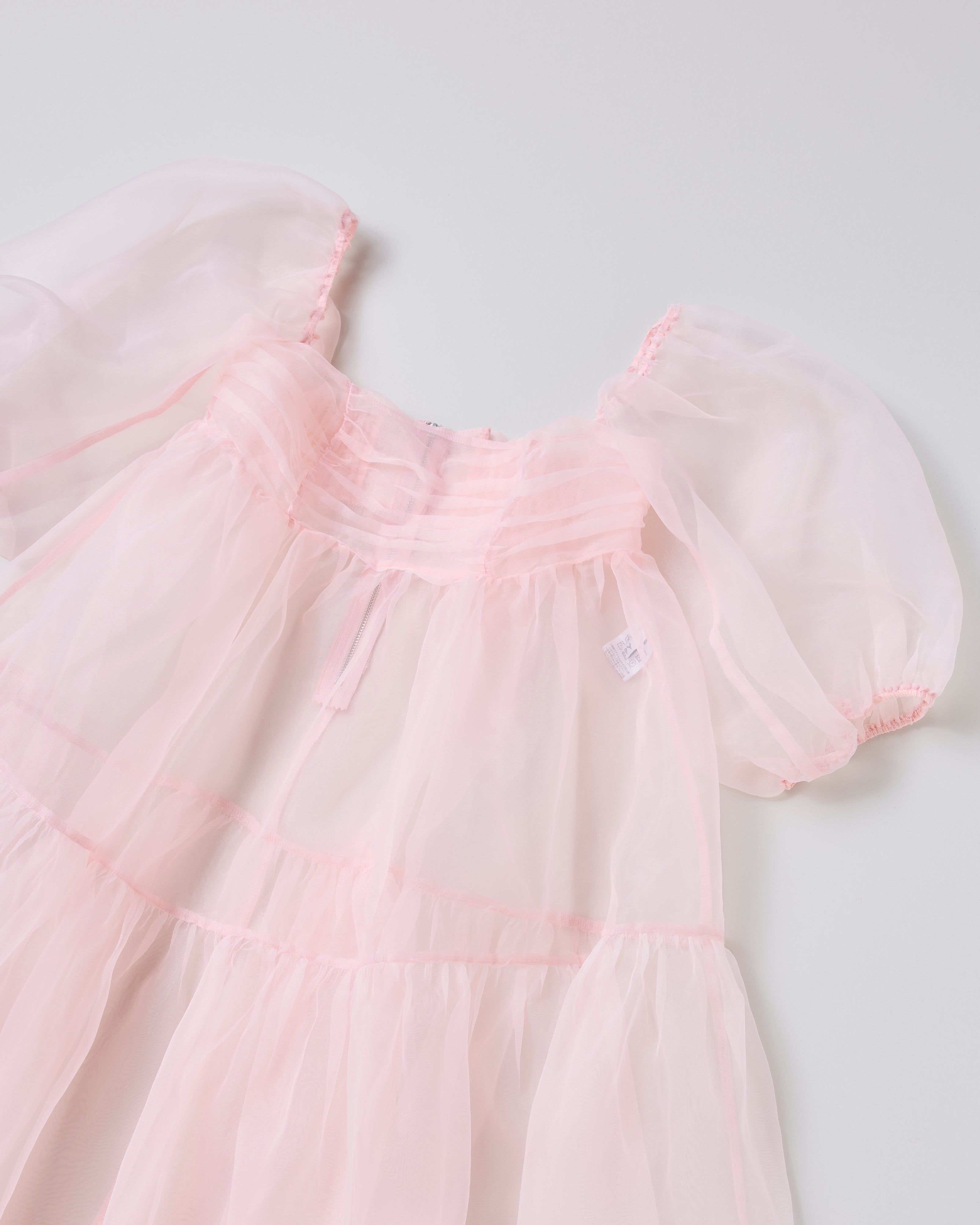 Organdy flare mini dress