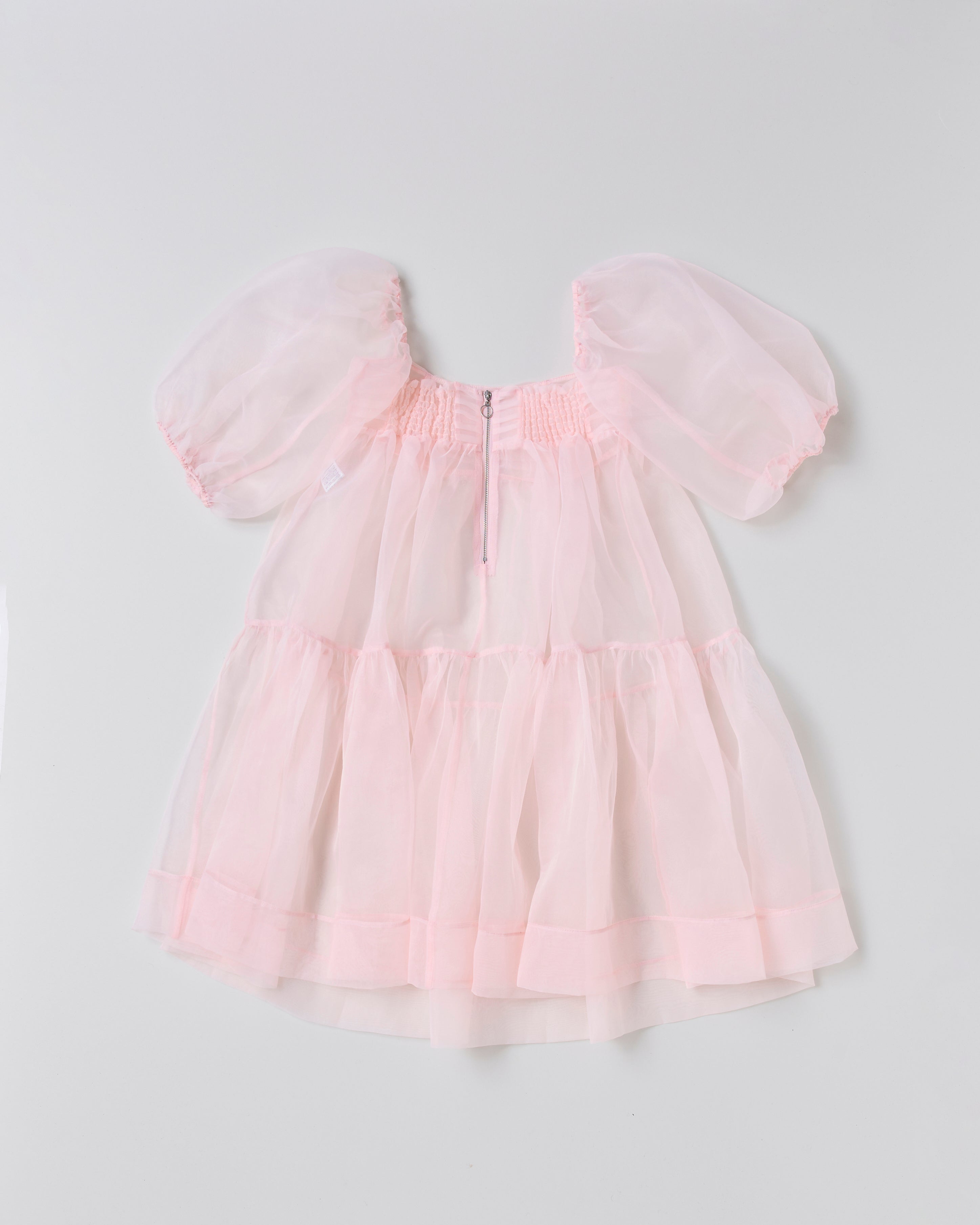 Organdy flare mini dress