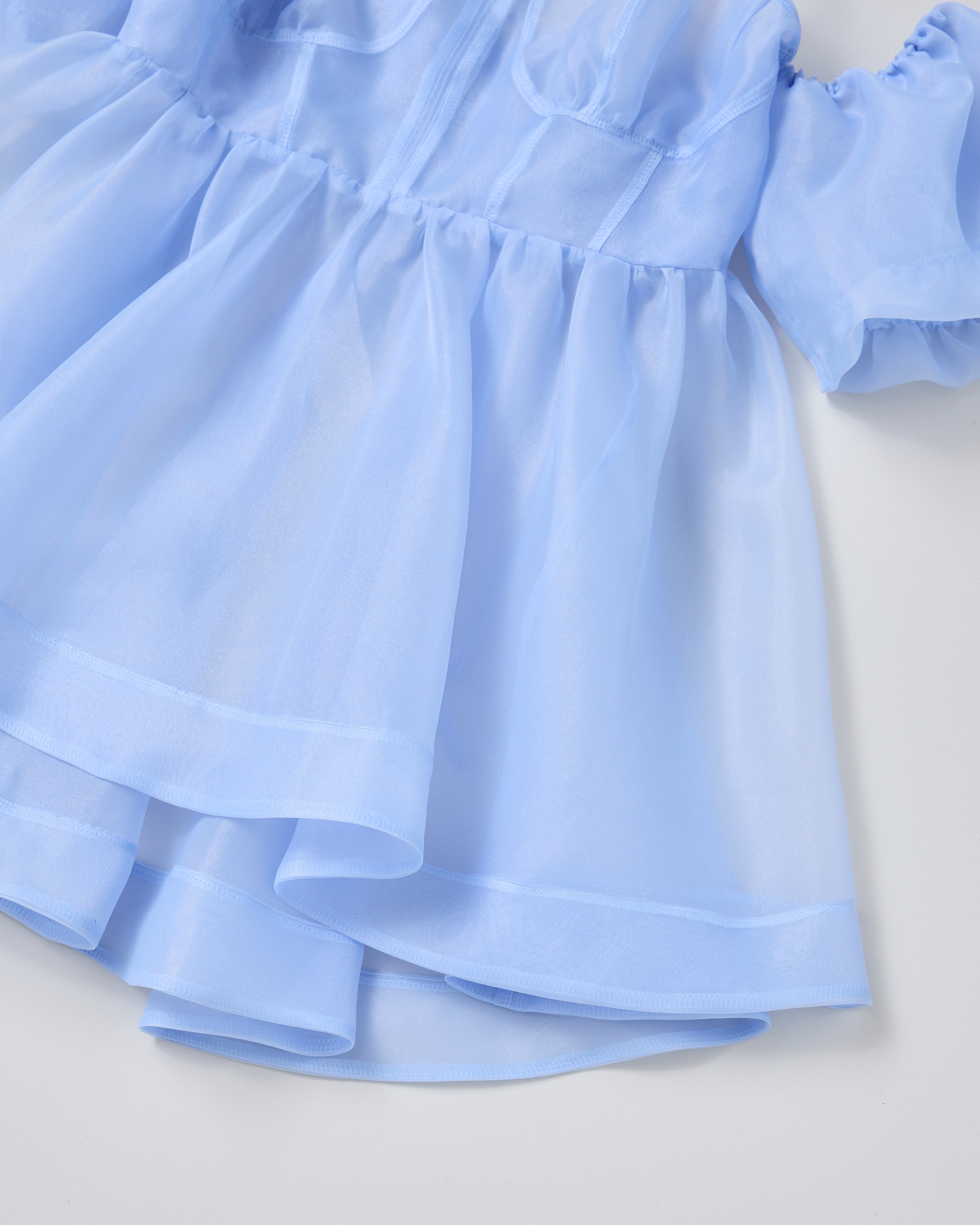 Organdy off-shoulder cami tunic