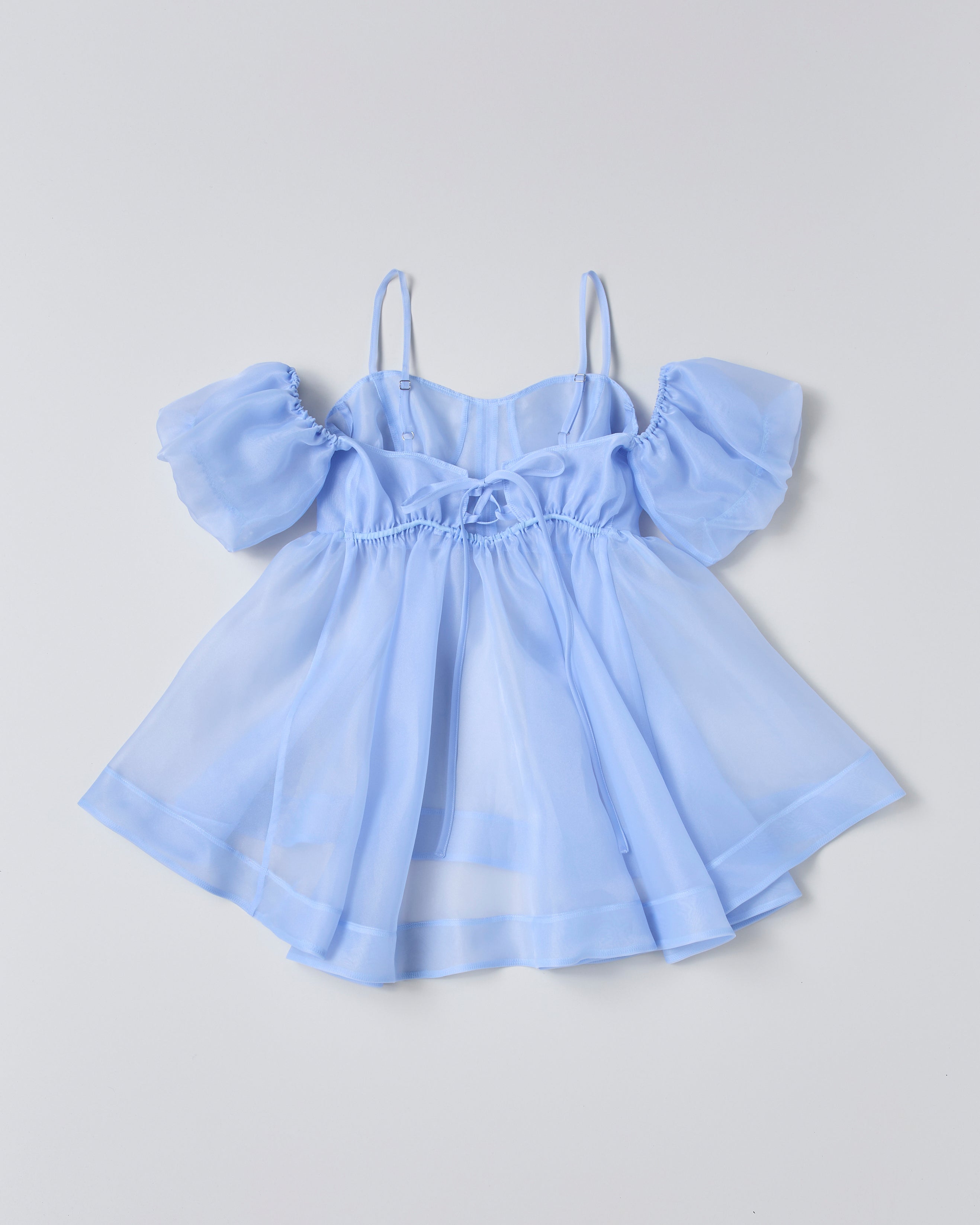 Organdy off-shoulder cami tunic