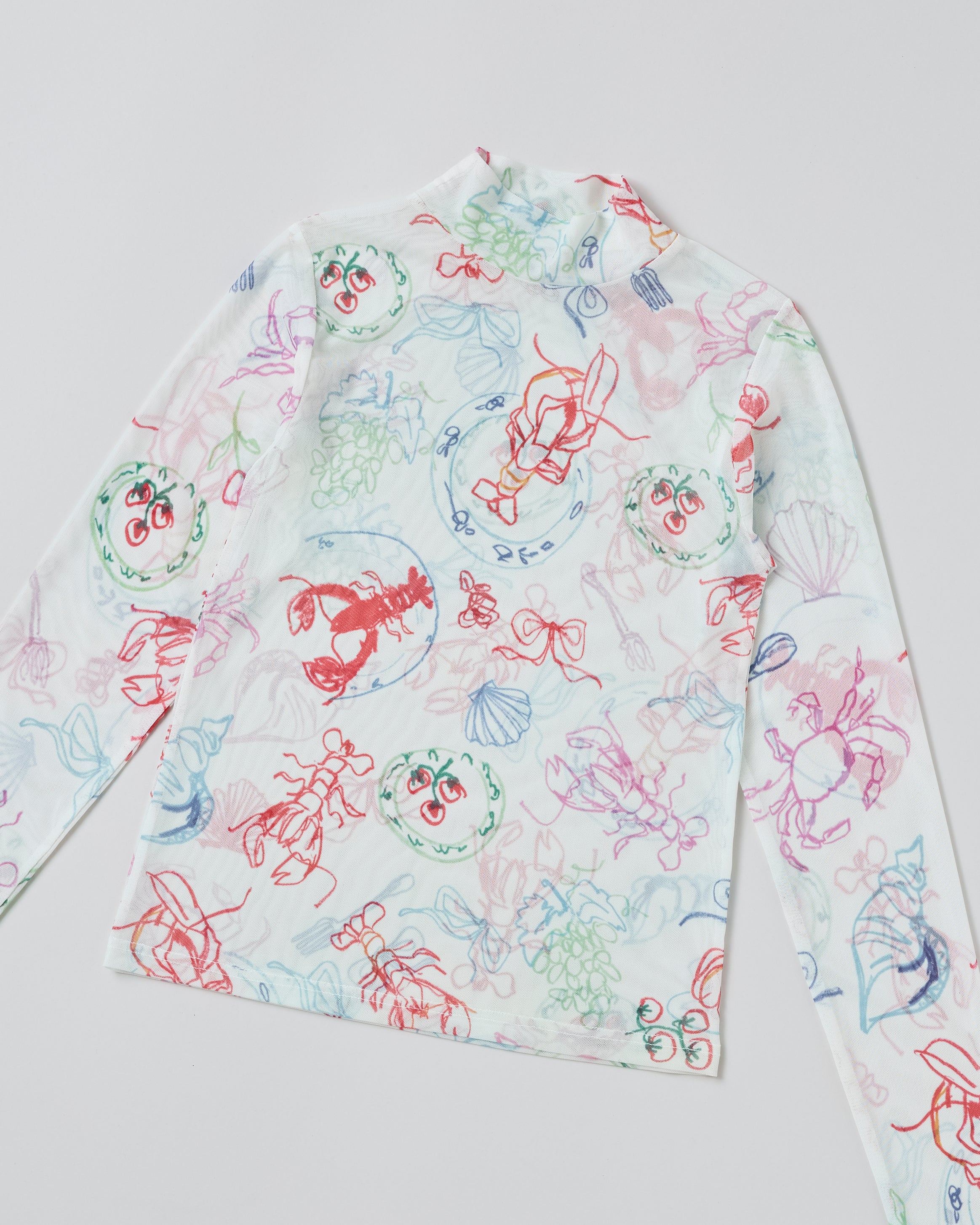 Sea Paradise see-through tops (high neck)