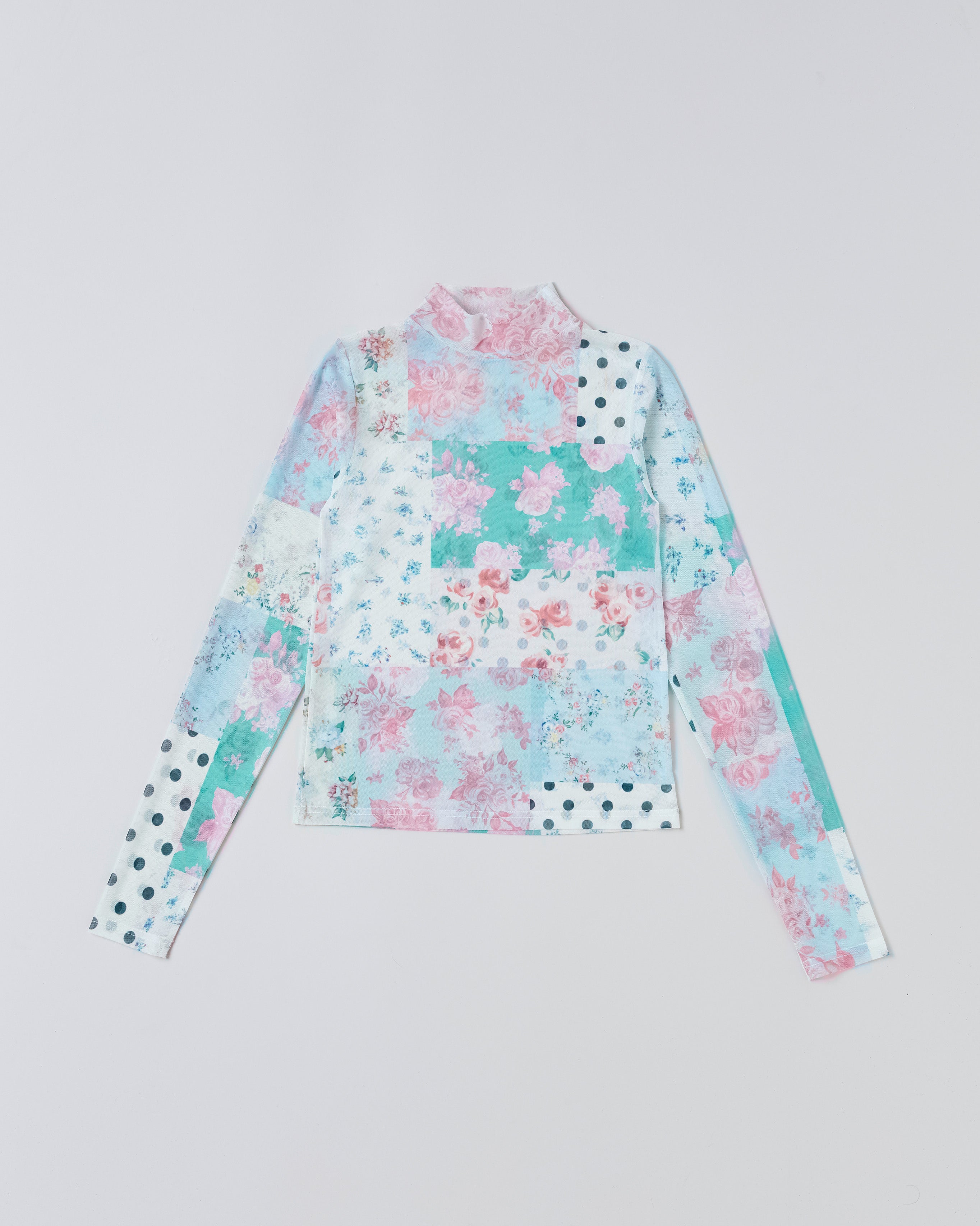 トップス POPPY SEA PARADISE SEE-THROUGH TOPS Sea Paradise see-through tops (high neck)