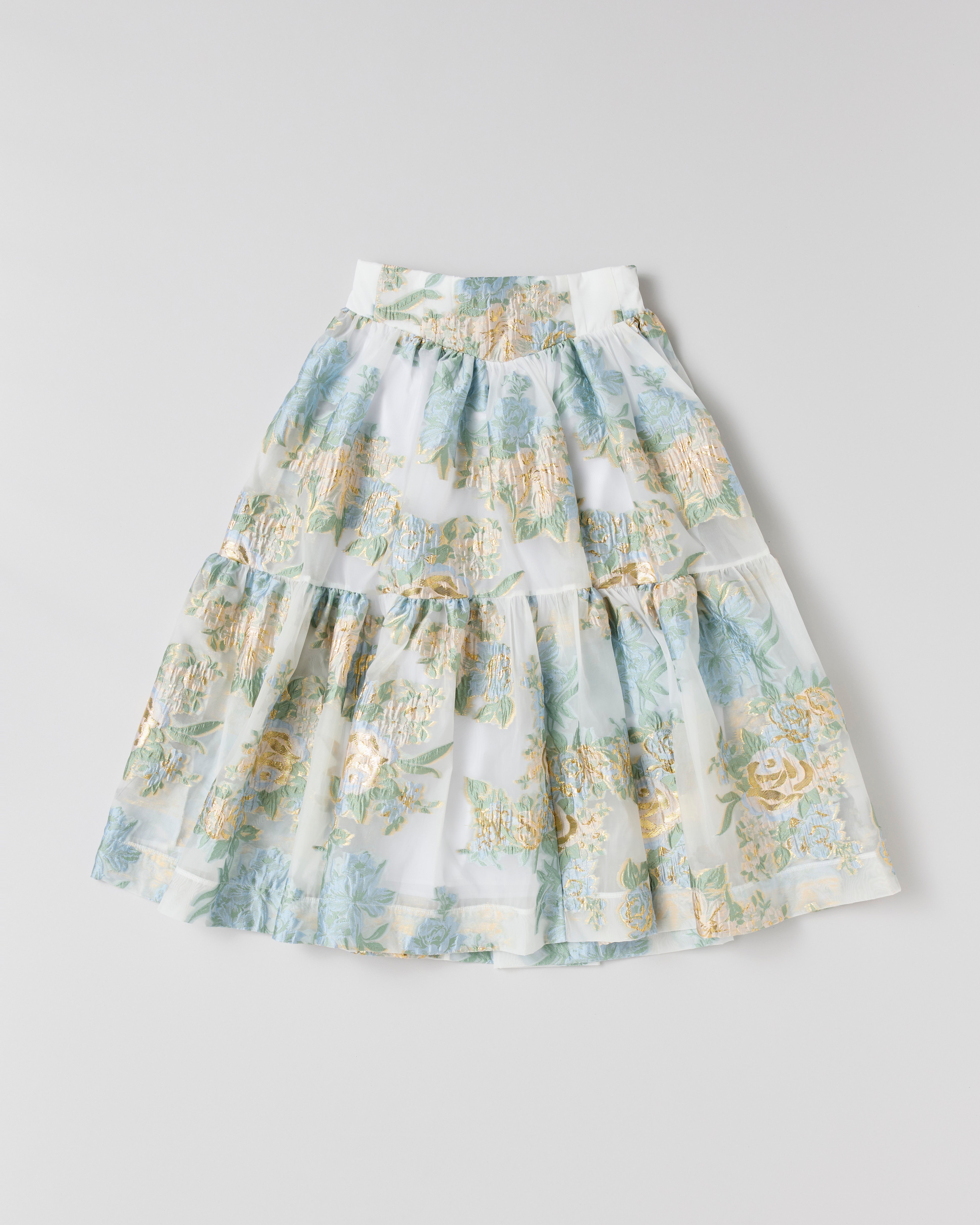 Gold jacquard corset skirt