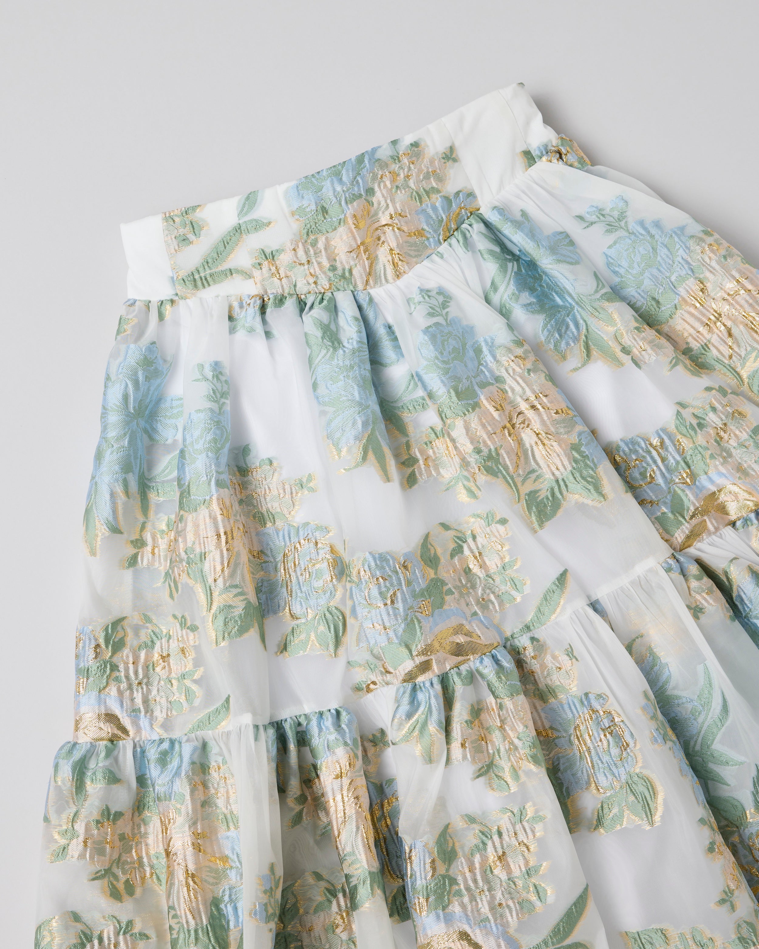 Gold jacquard corset skirt