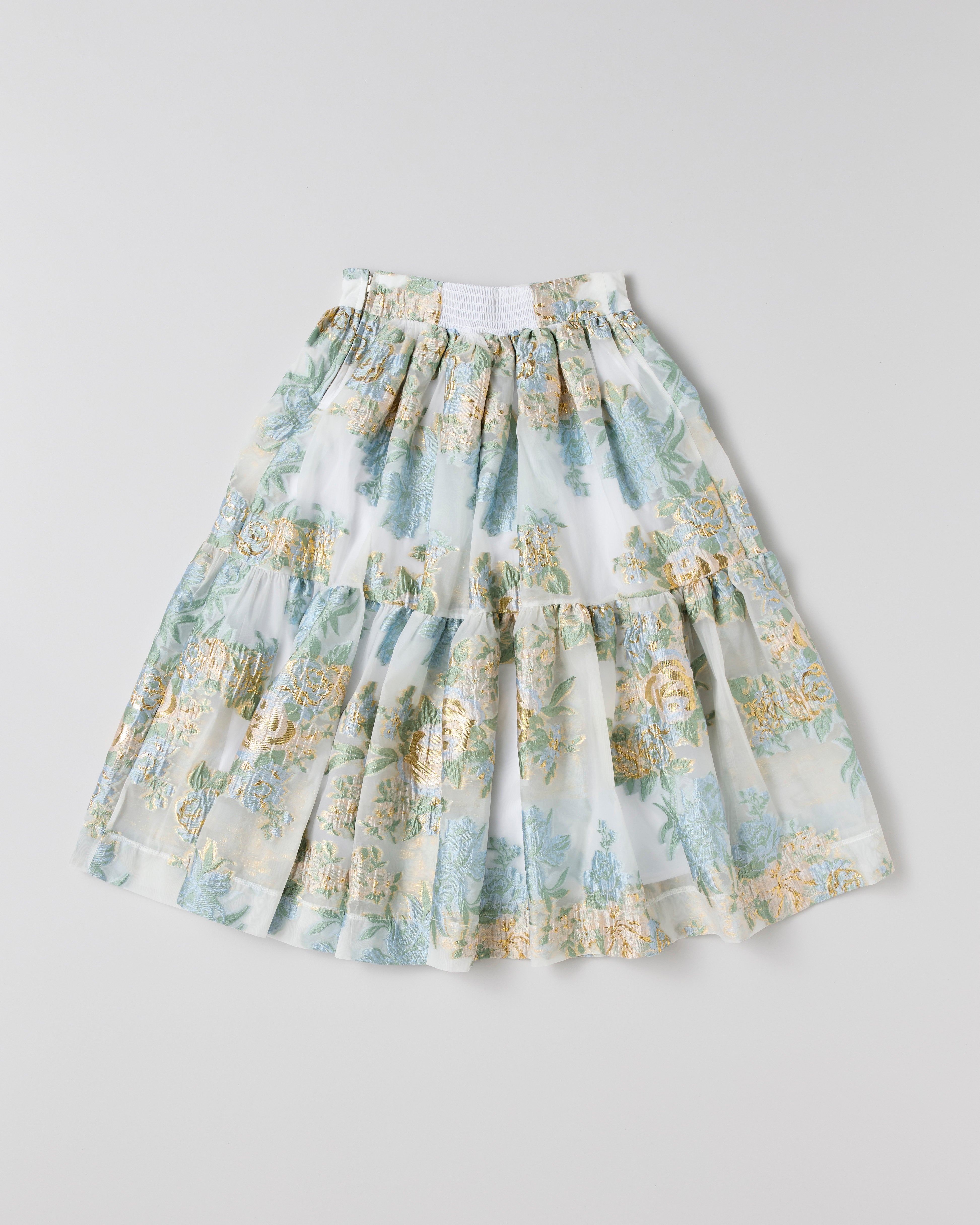 Gold jacquard corset skirt