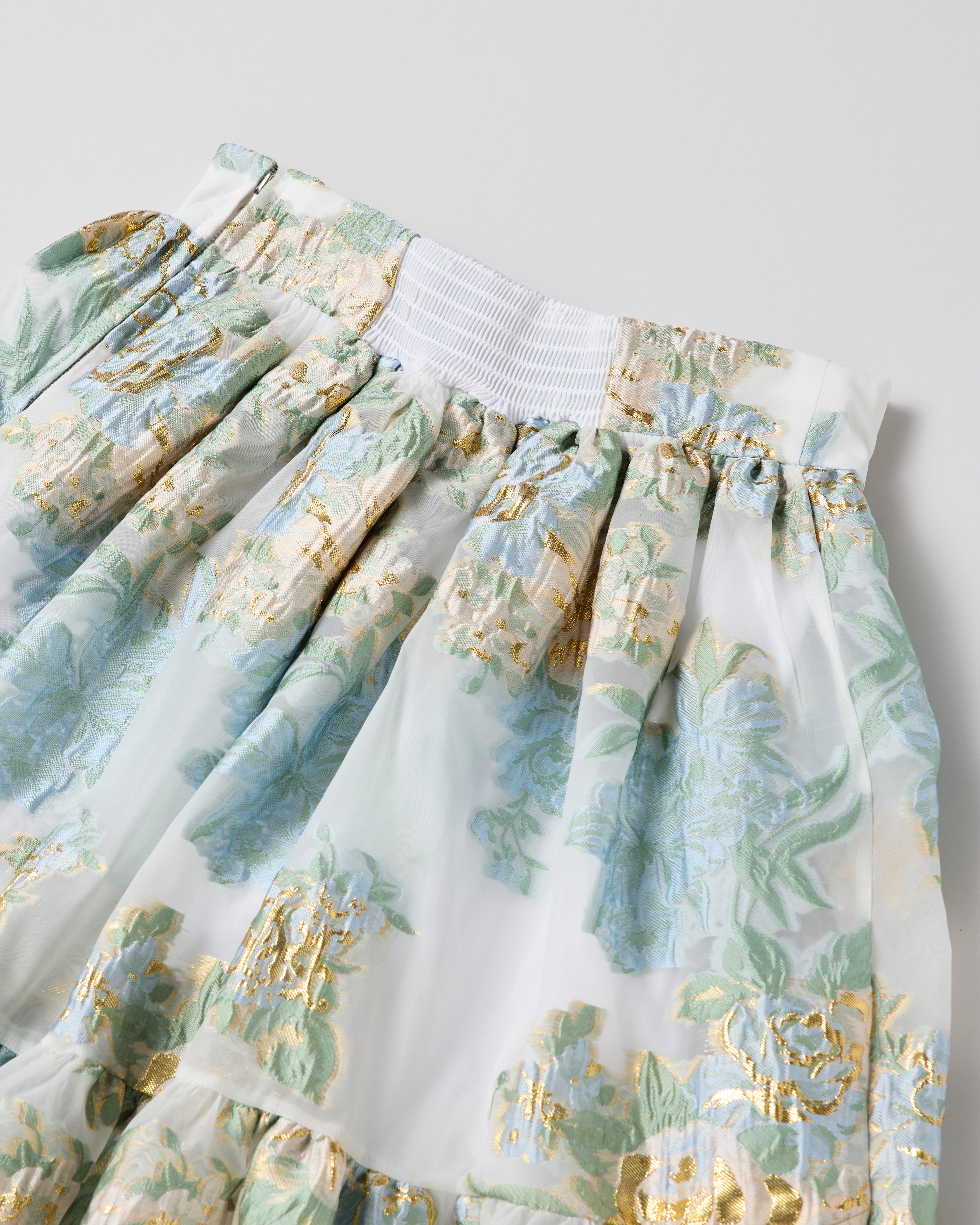 Gold jacquard corset skirt