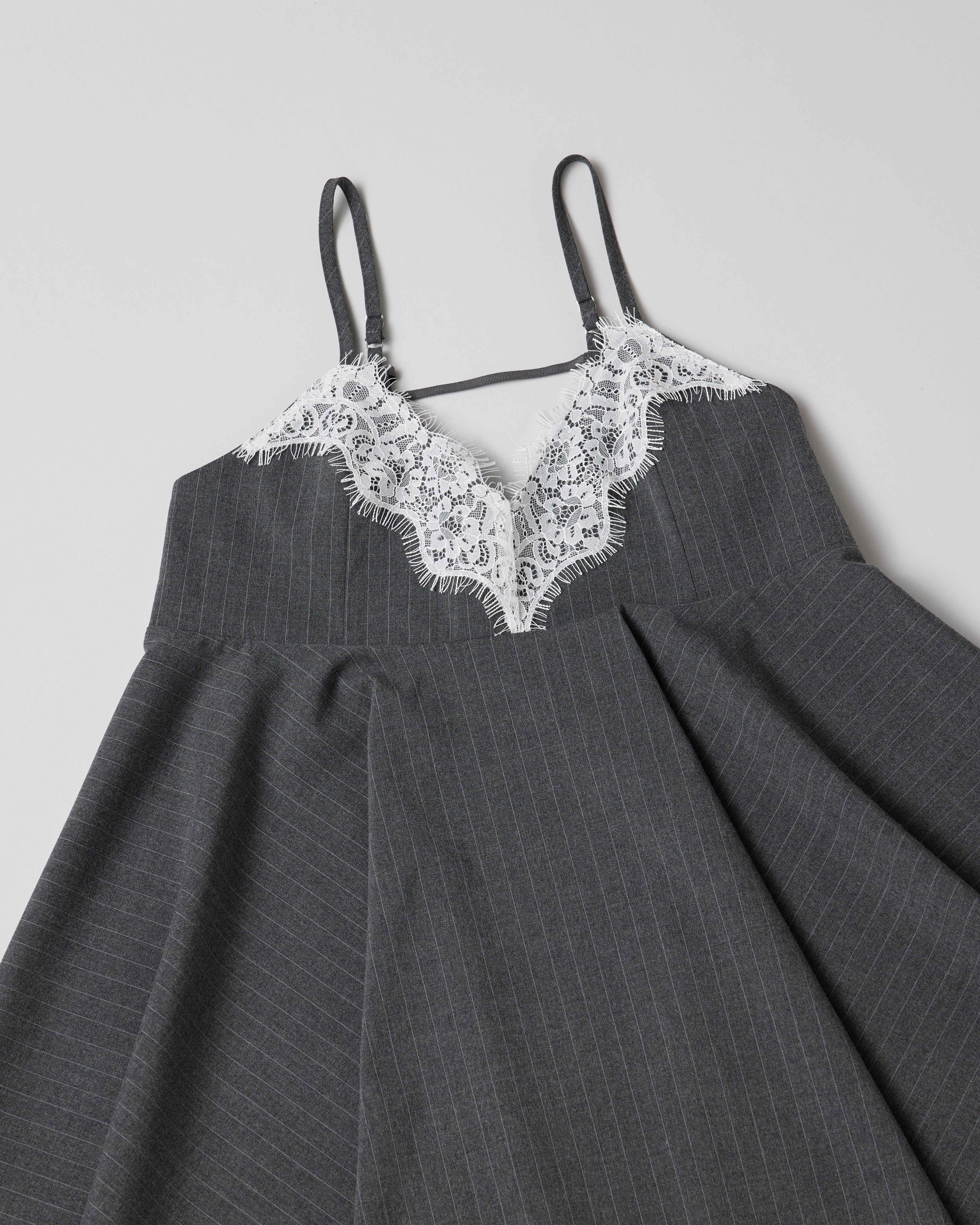 Lace handkerchief hem dress