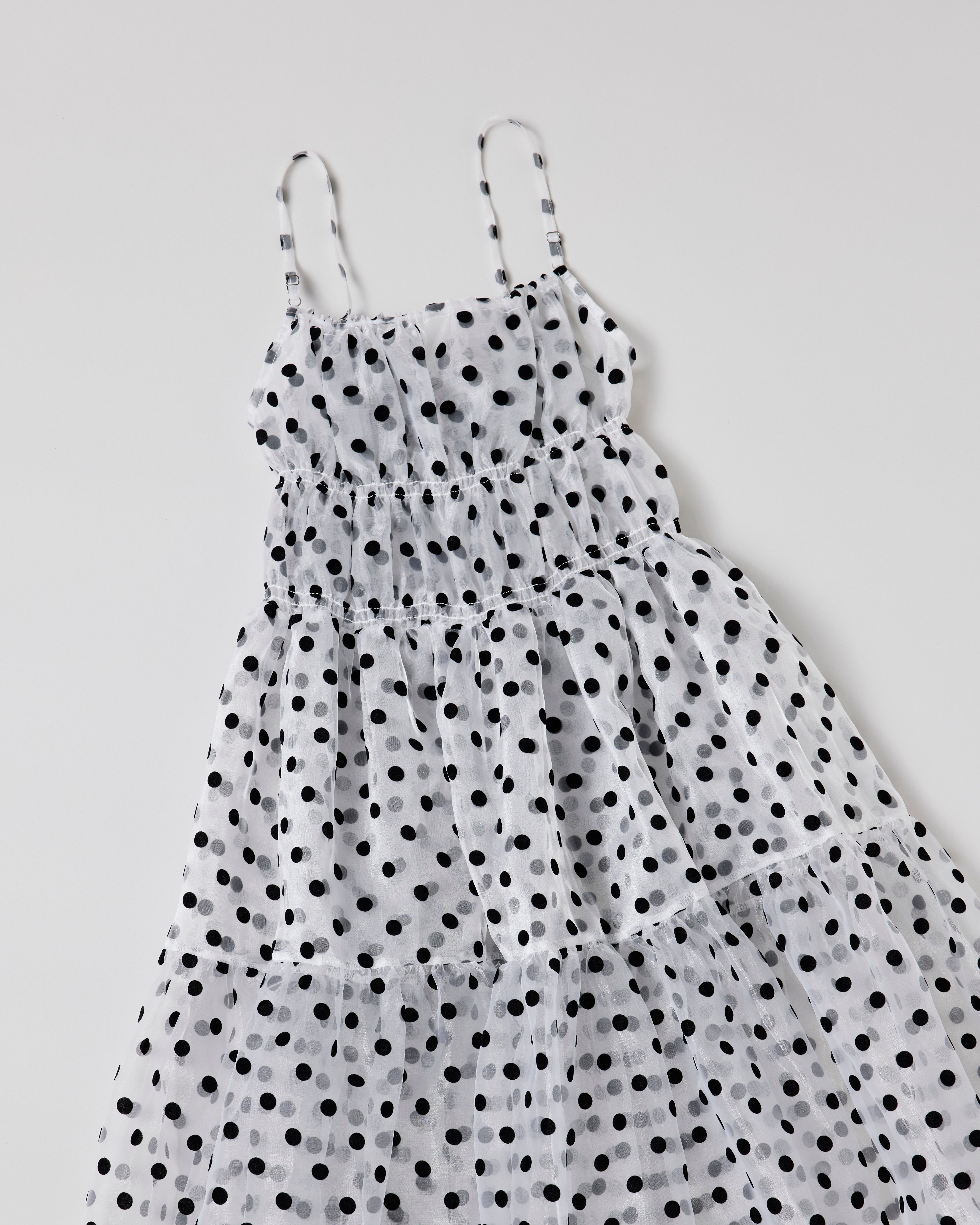 POPPY DOT ORGANGY TIERED DRESS 2