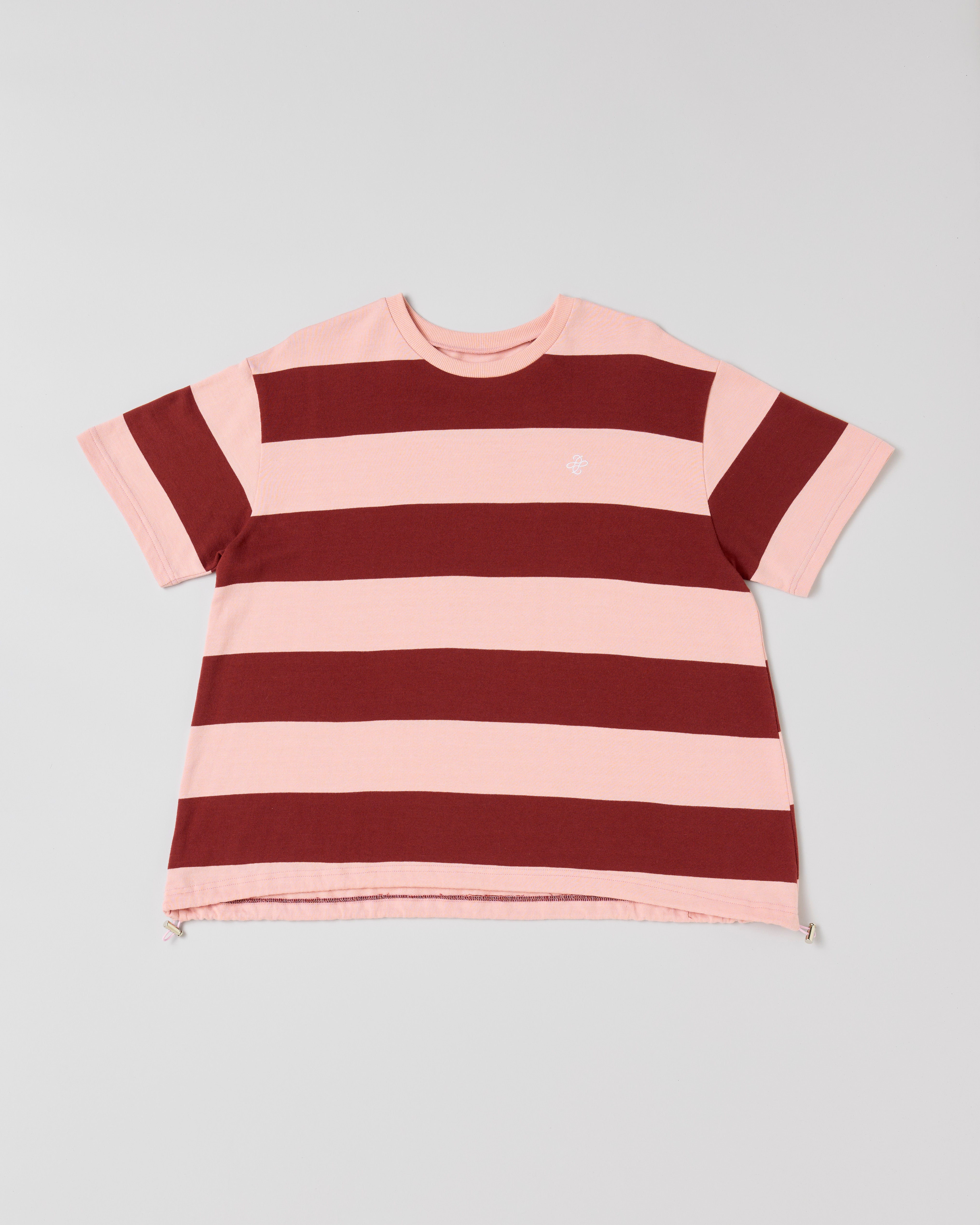 Cocoon border t-shirt (pink)