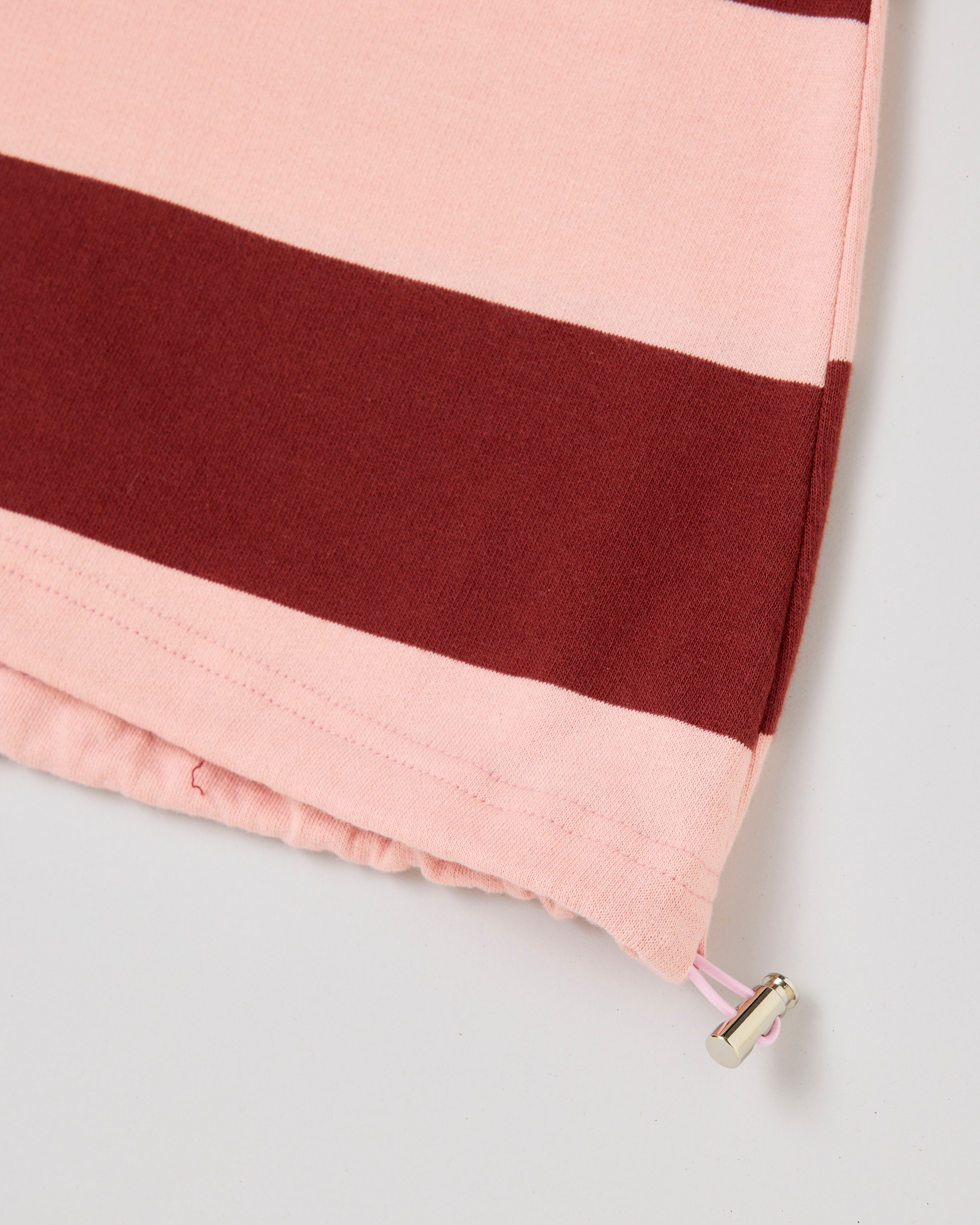 Cocoon border t-shirt (pink)