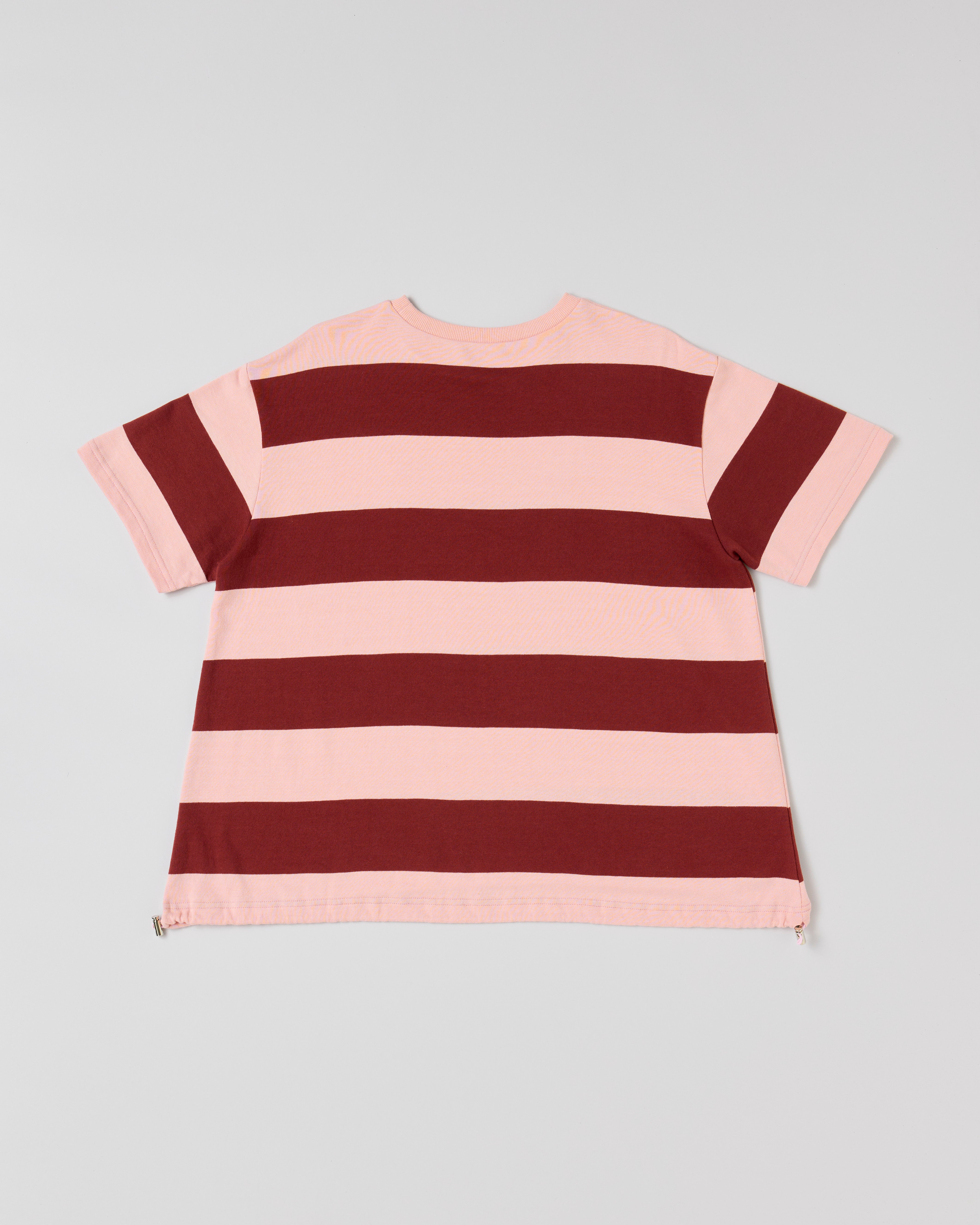 Cocoon border t-shirt (pink)