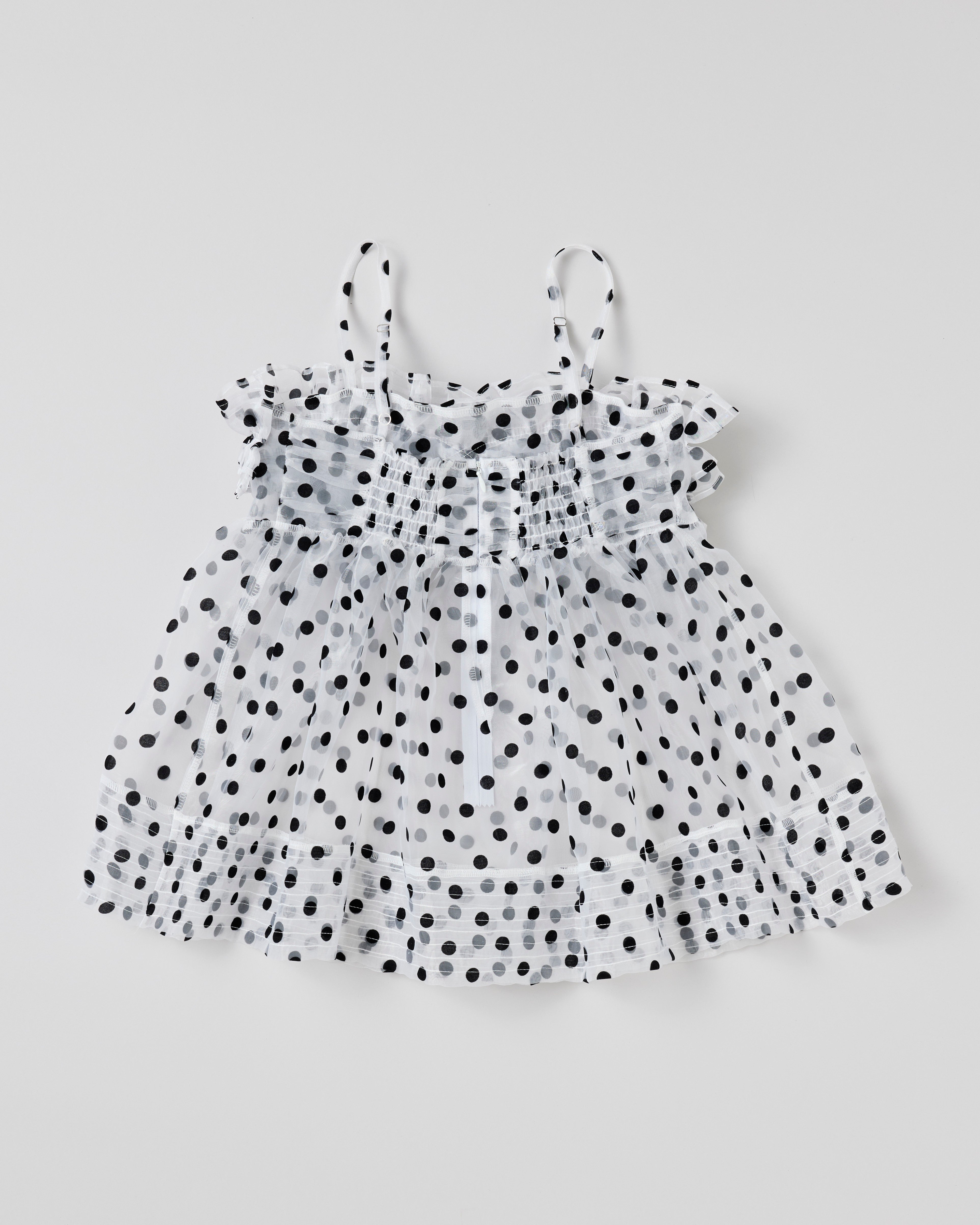 Wave gathered peplum bustier (dot)